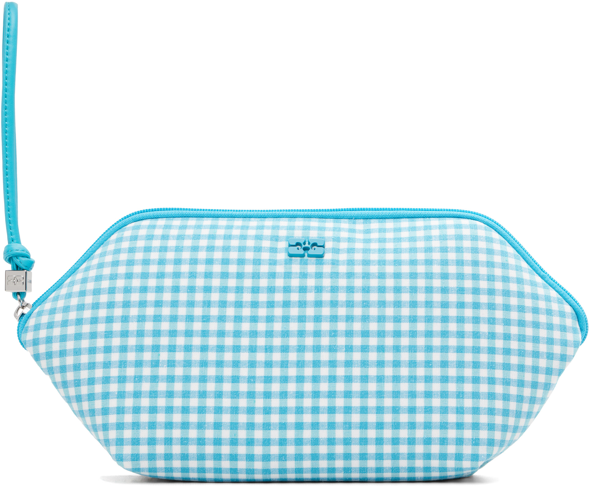 GANNI - Pochette pour bikini bleue