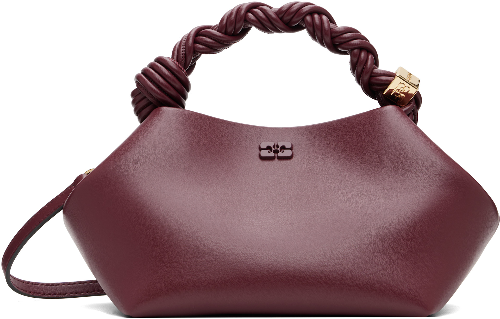 GANNI: Burgundy Small Bou Bag | SSENSE