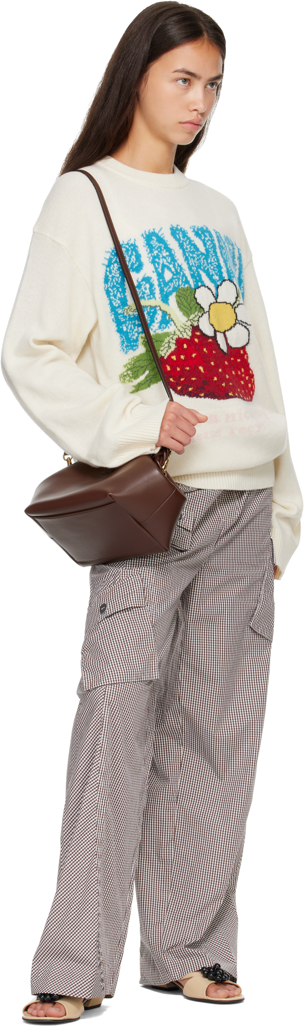 GANNI - Petit sac brun - Bou