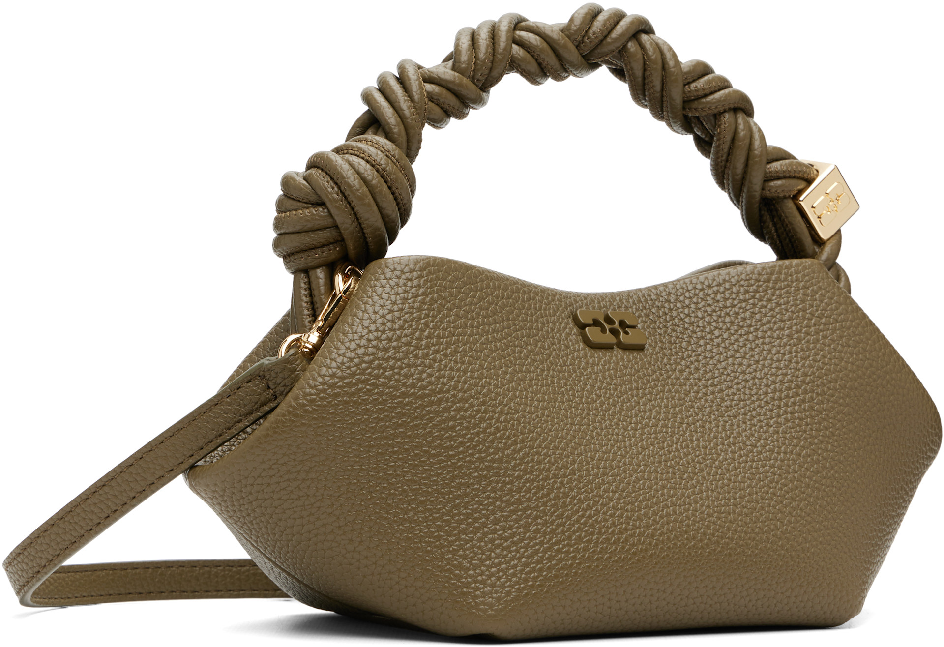 GANNI: Green Grained Mini Bou Bag | SSENSE