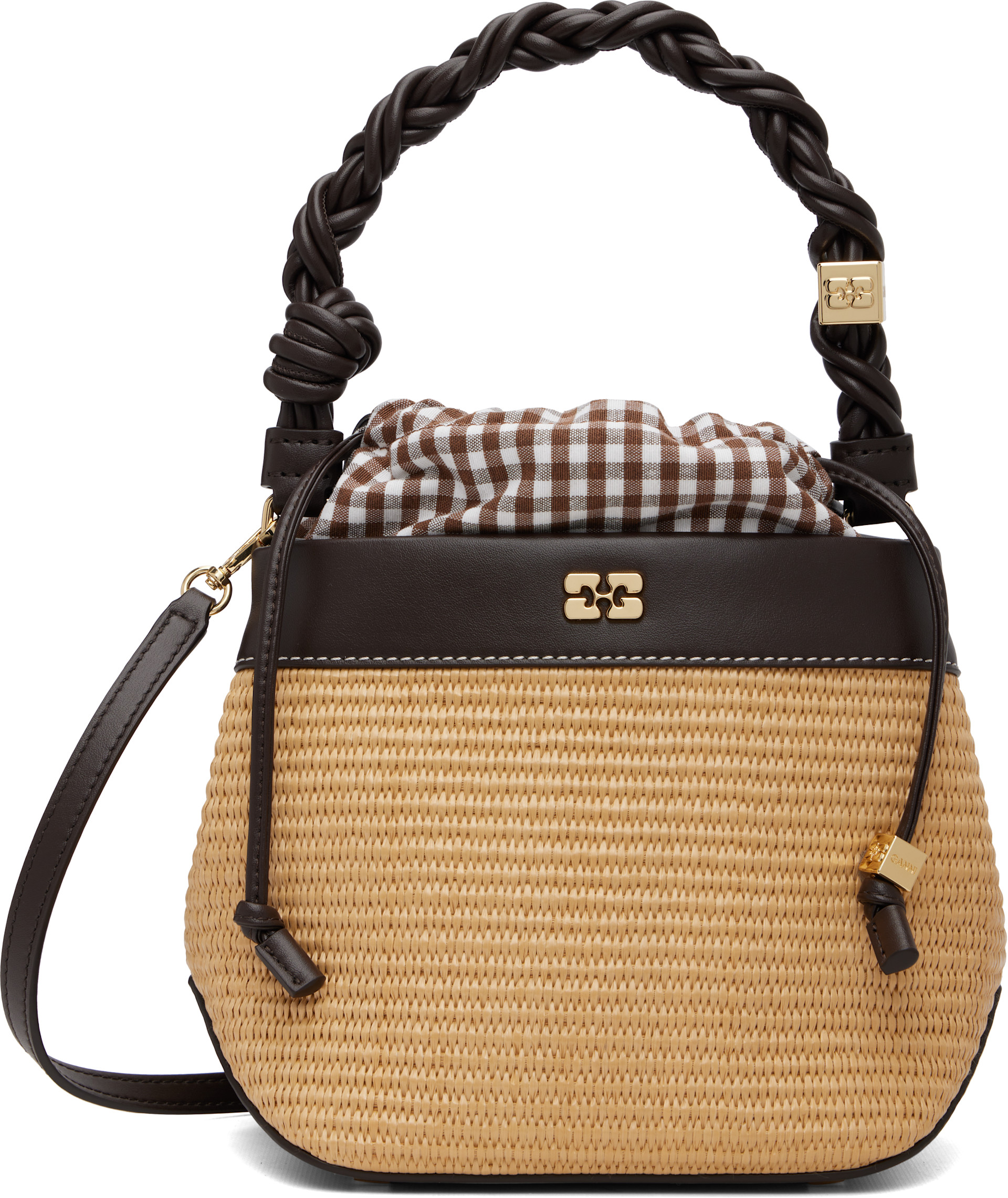 GANNI - Sac seau beige - Bou