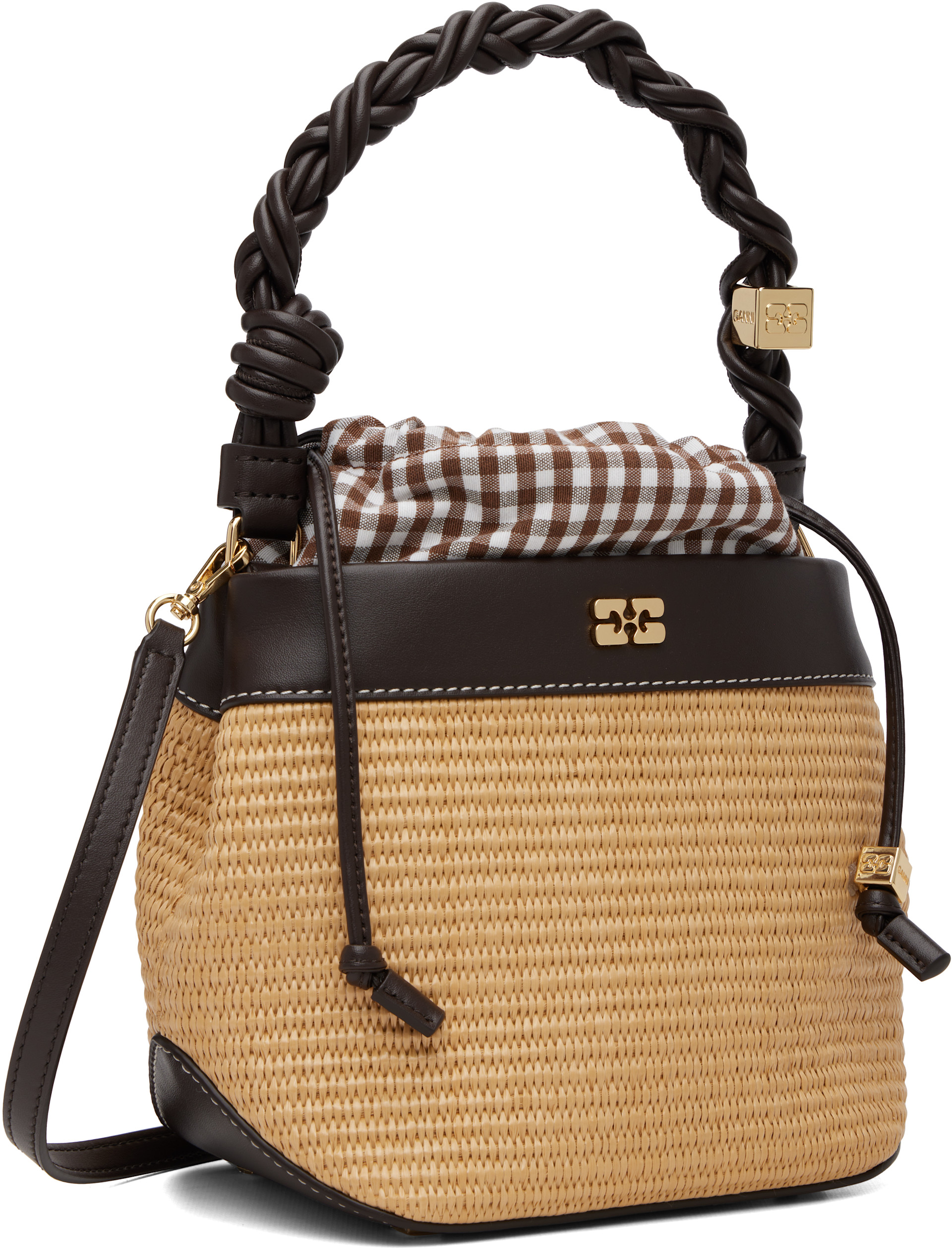 GANNI - Sac seau beige - Bou