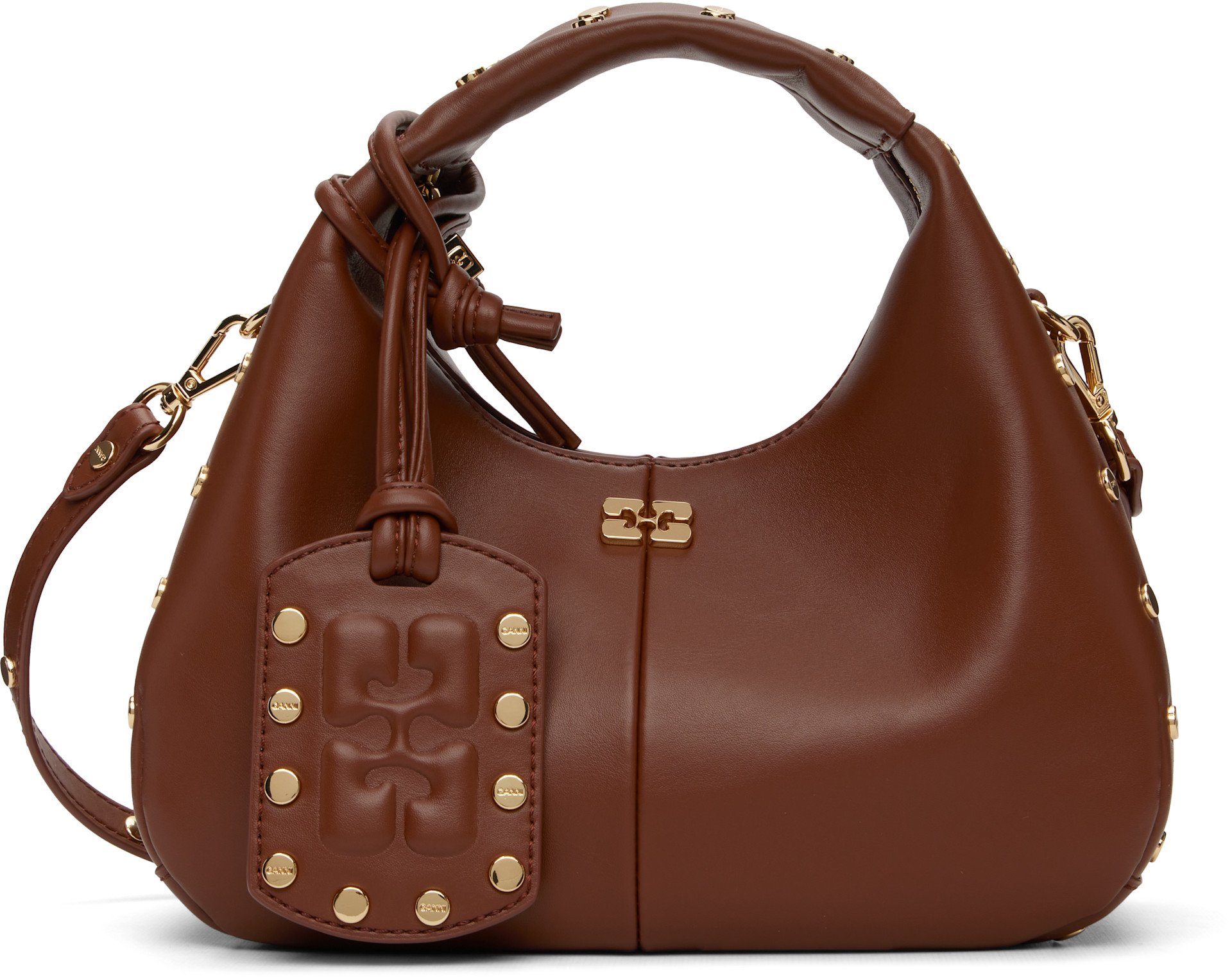 GANNI - Mini sac brun