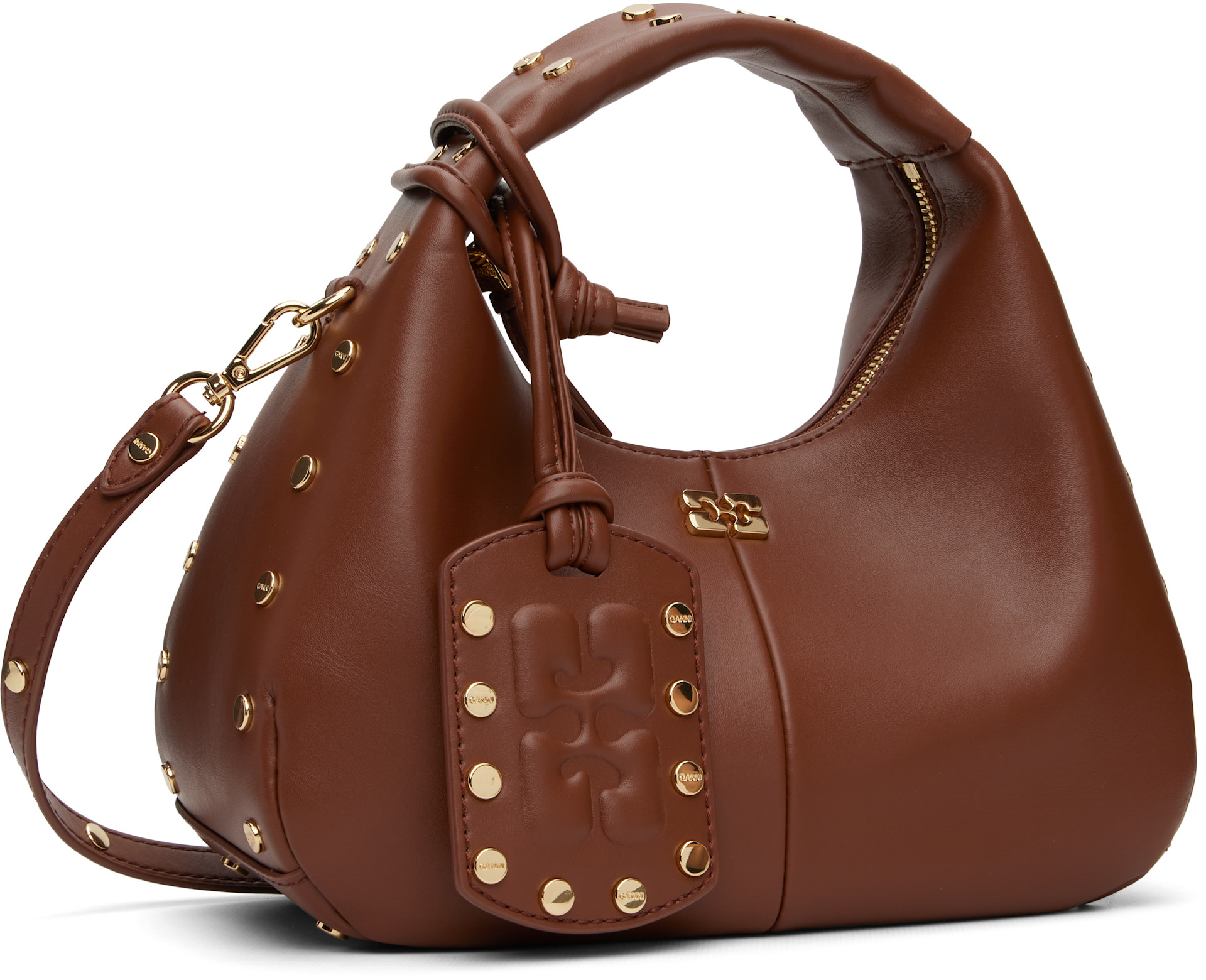 GANNI - Mini sac brun