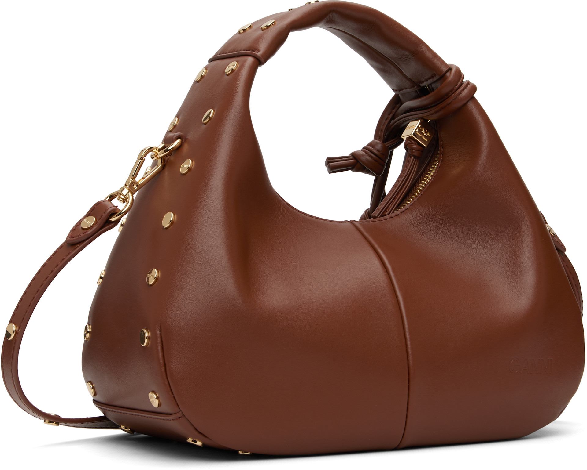 GANNI - Mini sac brun