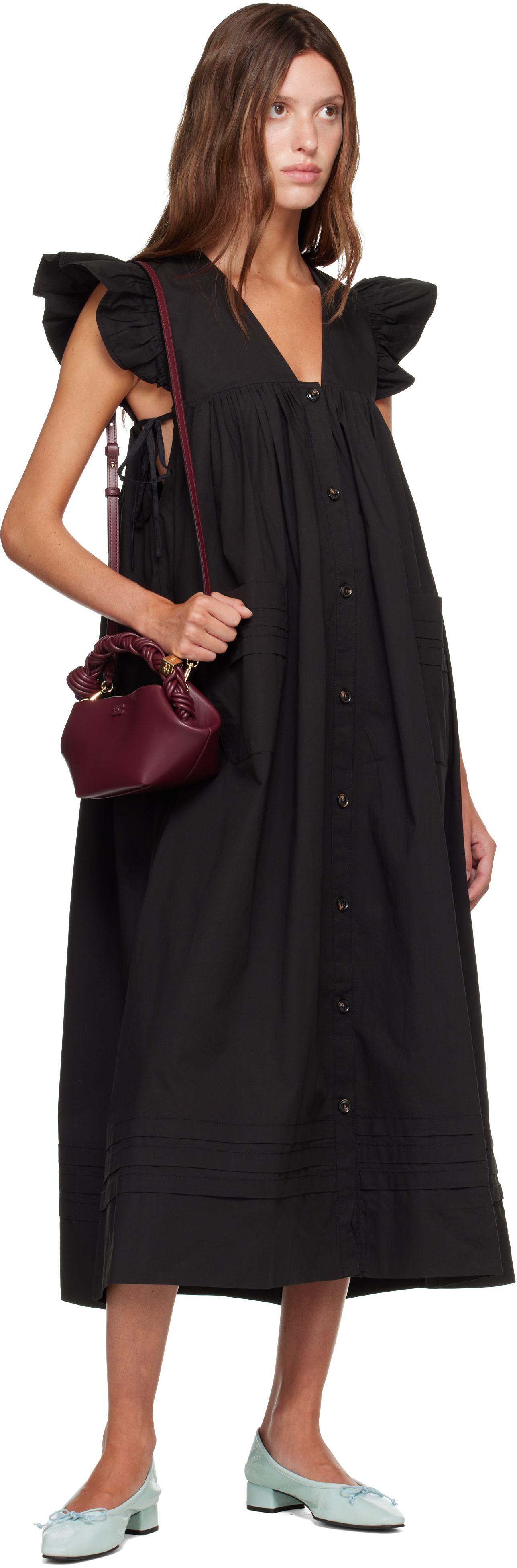 cream colored halter dress Hendrix Halterneck A-Line Mini The Deniz dress exudes BLACK DRESS color:Dark Army Green GL2889