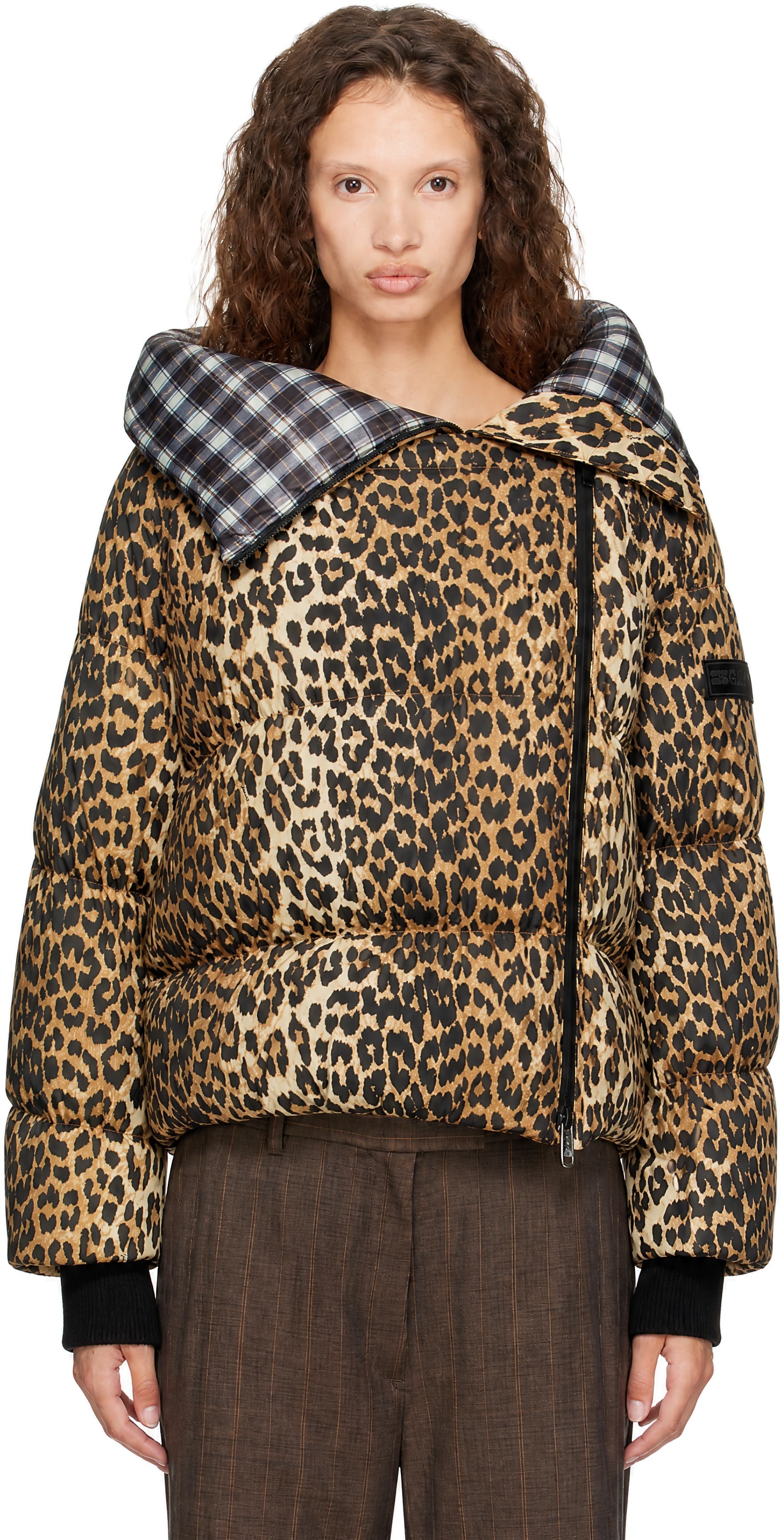 GANNI - Brown Future Nylon Down Puffer Jacket