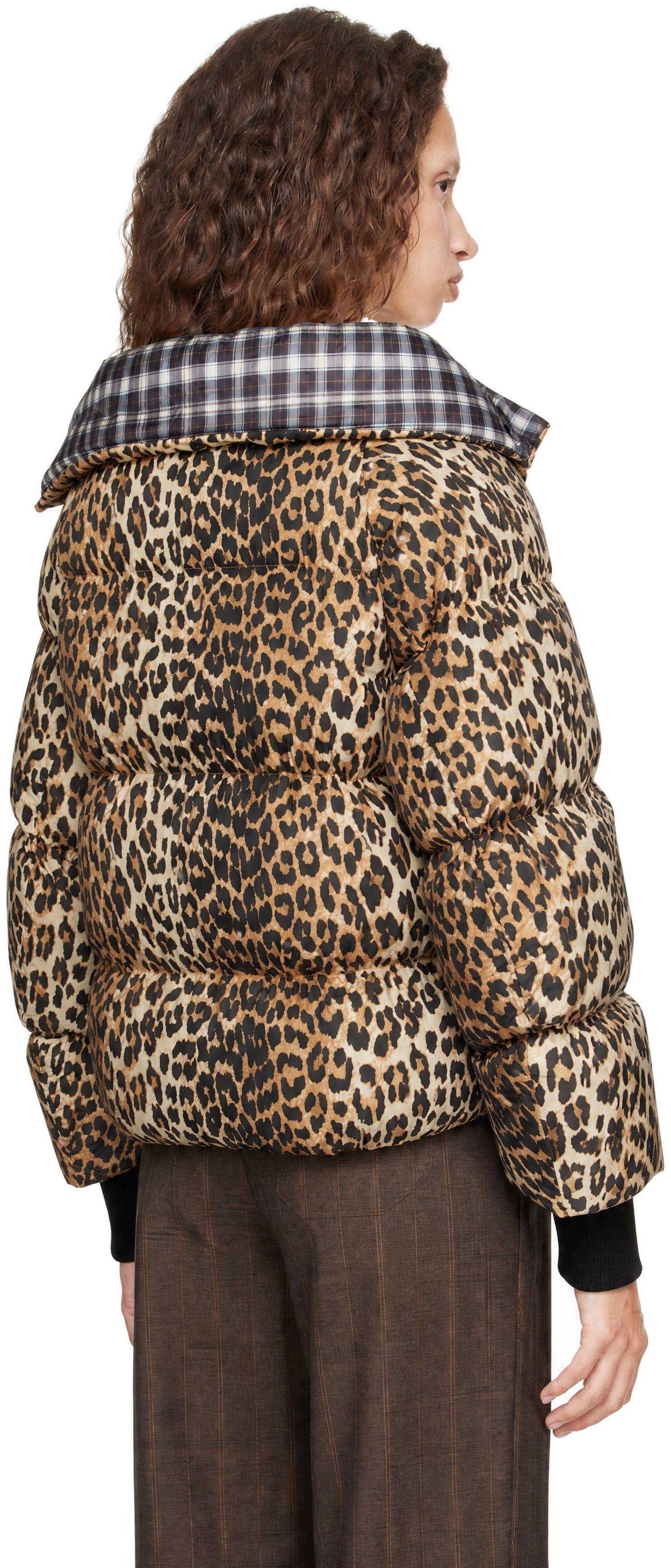GANNI - Brown Future Nylon Down Puffer Jacket