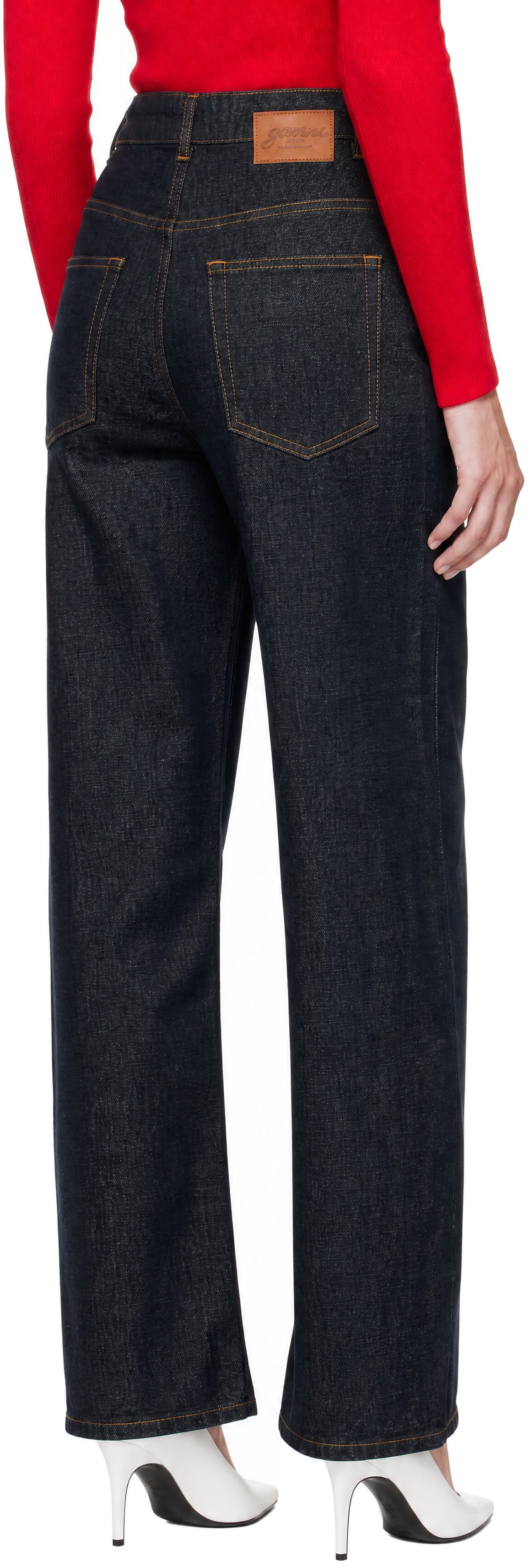 GANNI - Blue Fold Jeans