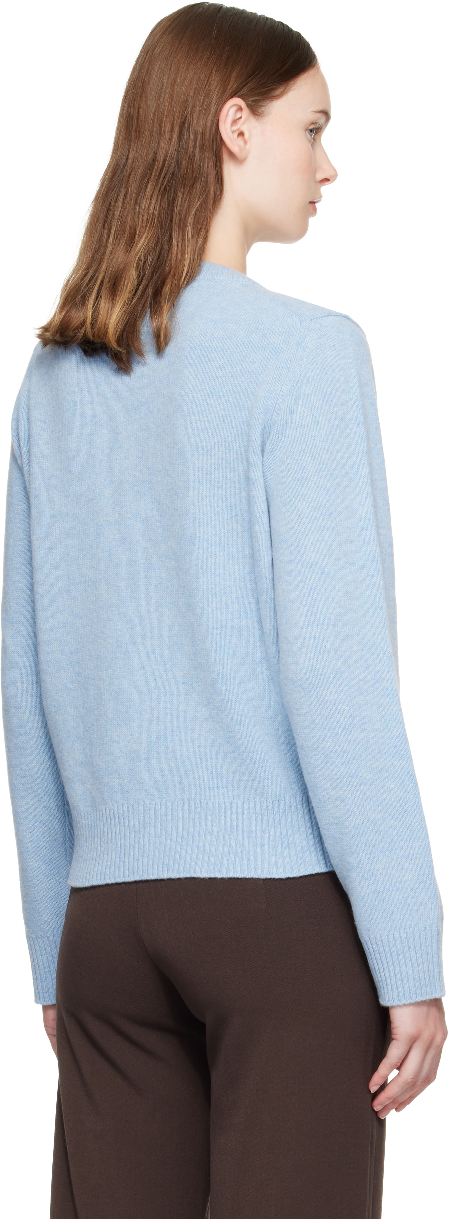 GANNI - Pull bleu à image à logo florale