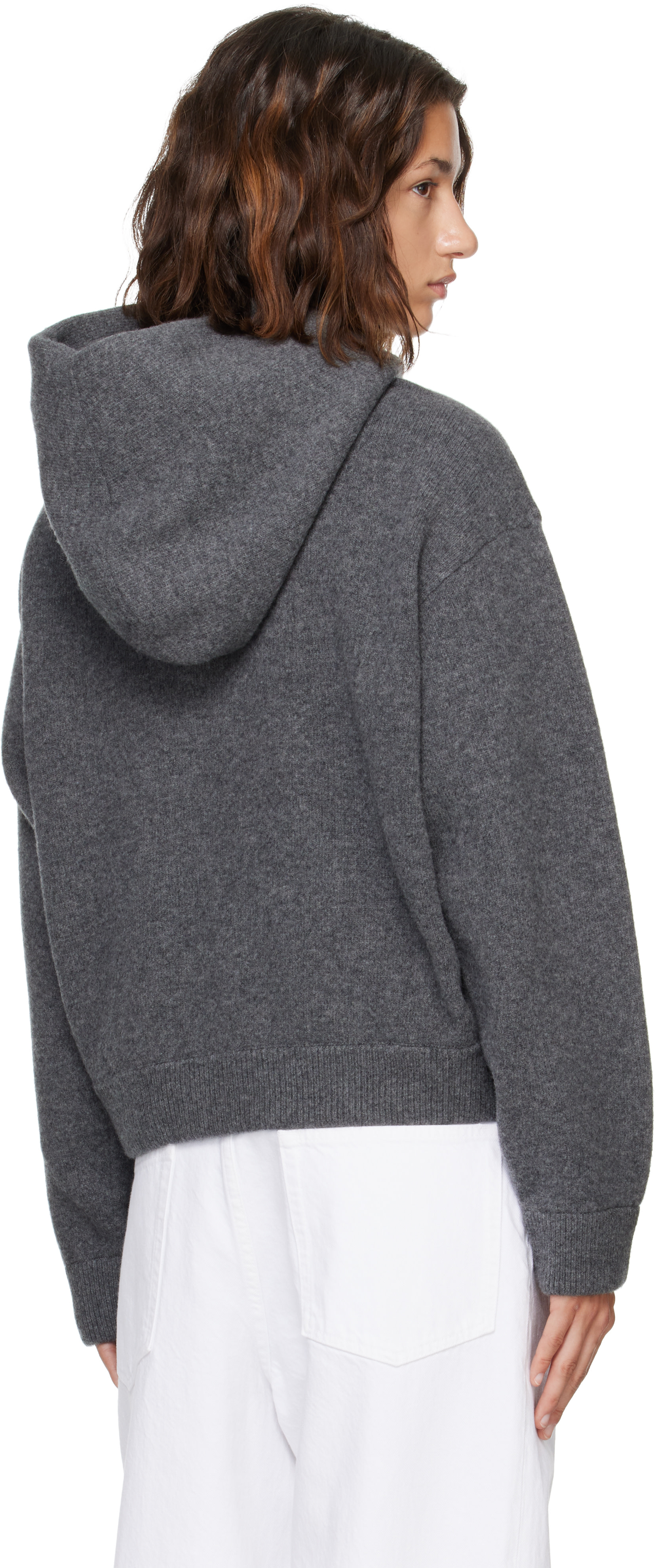 Róhe - Pull à capuche Kangaroo gris