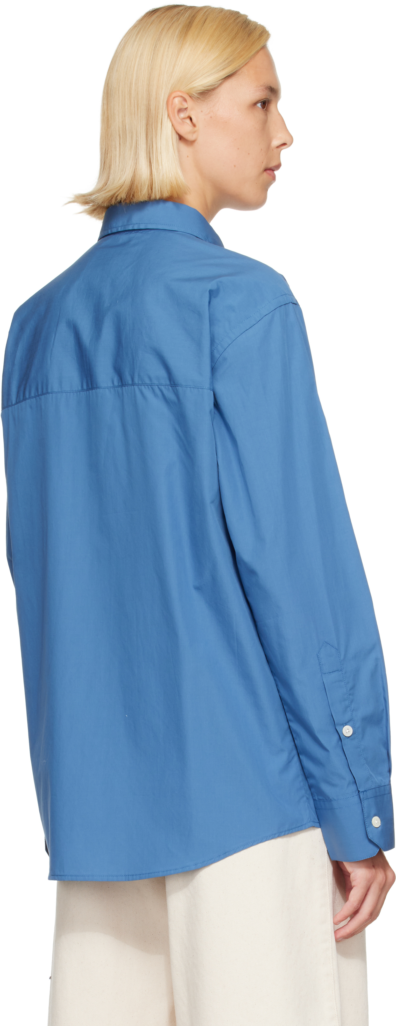 Róhe - Chemise bleue à coupe classique