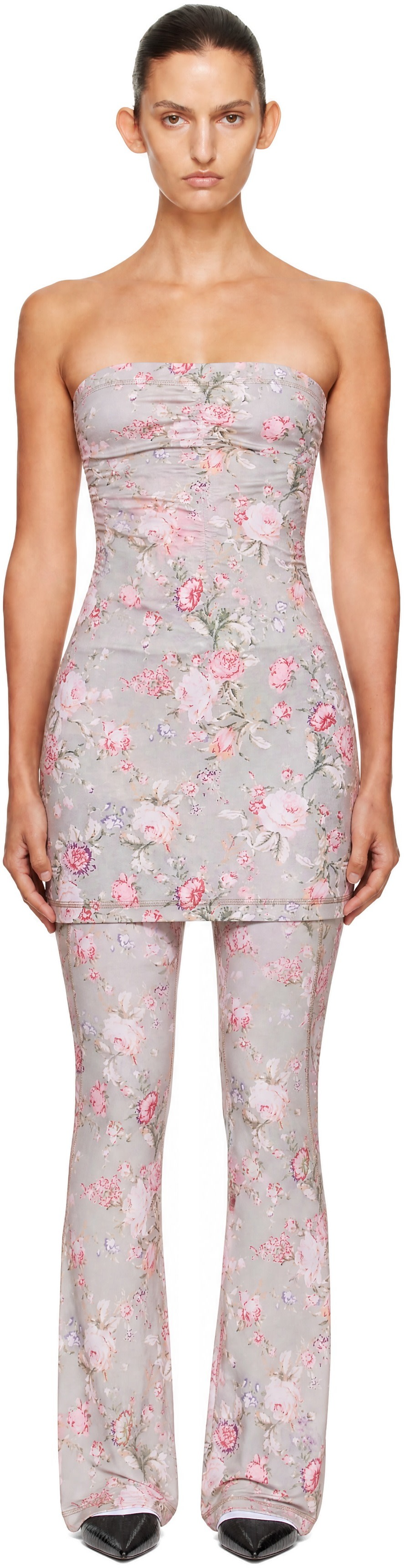 KNWLS - Robe courte Skinn grise