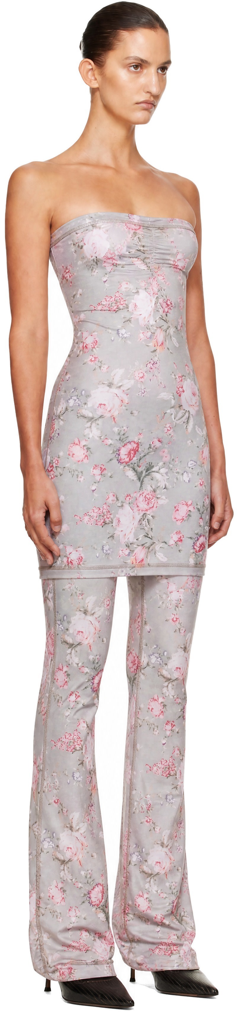 KNWLS - Robe courte Skinn grise