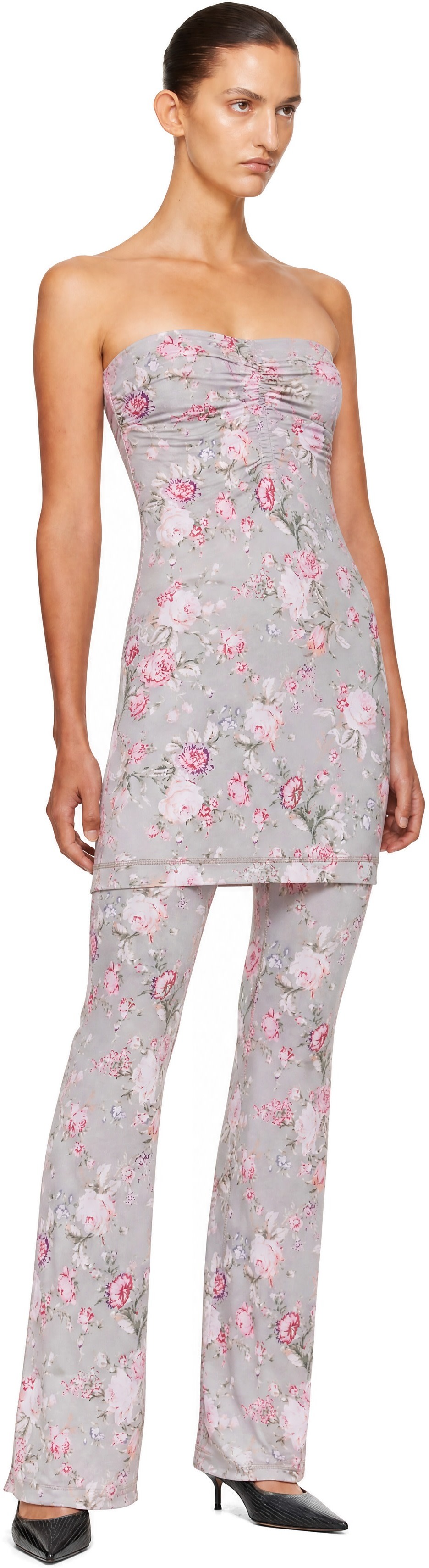 KNWLS - Robe courte Skinn grise