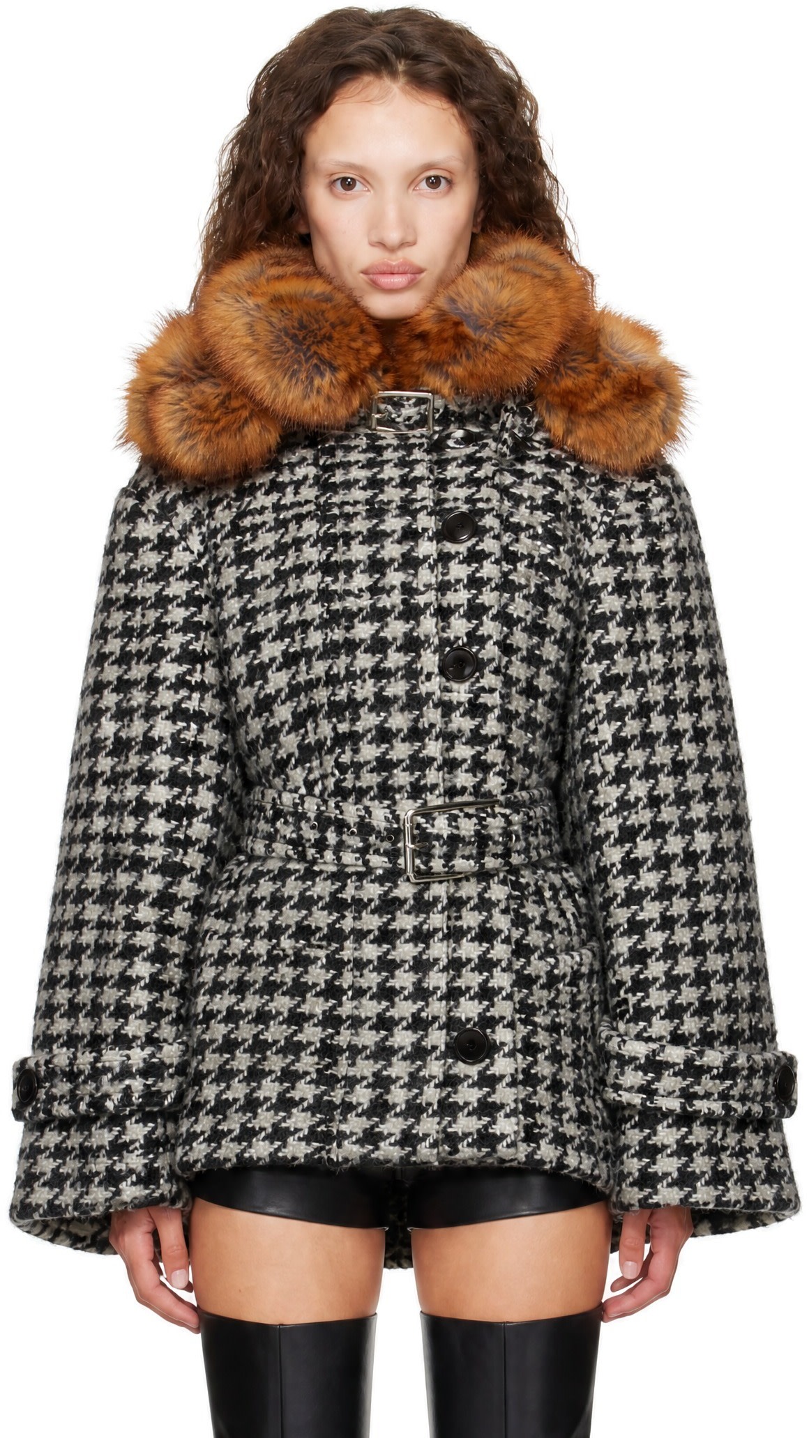 KNWLS: Black & White Baby Parka Coat | SSENSE