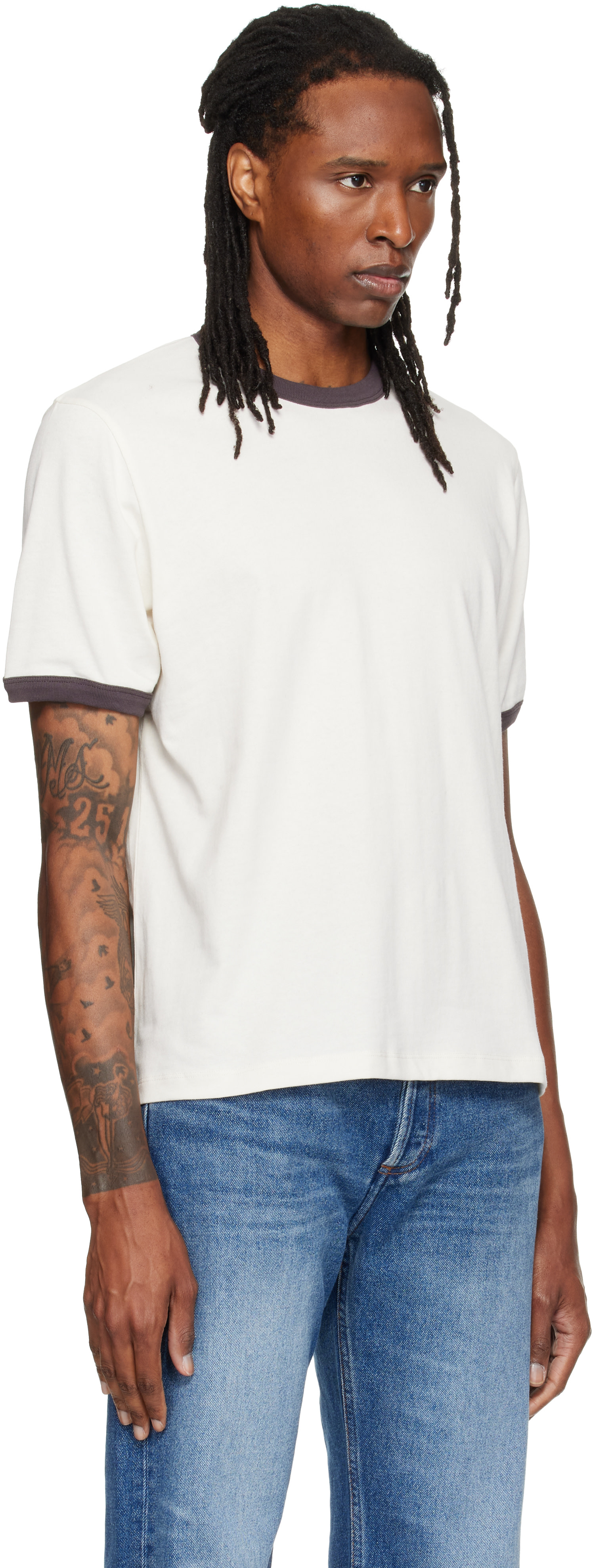 JEANERICA - Off-White Ringer T-shirt