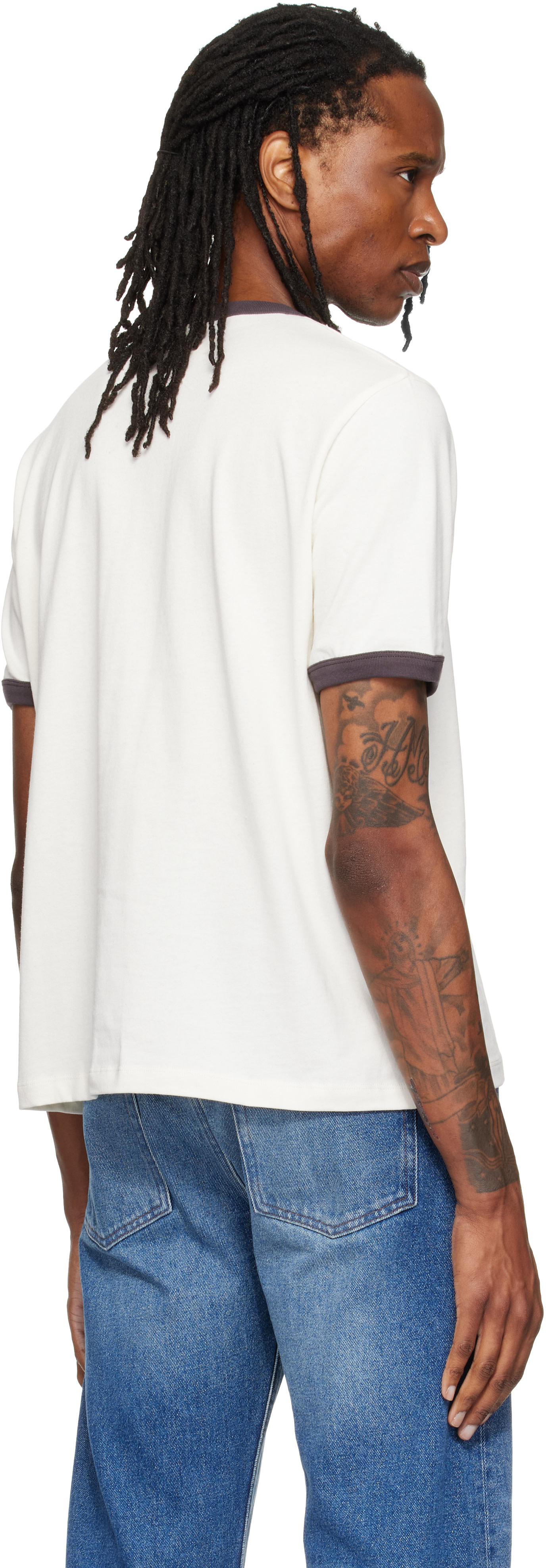 JEANERICA - Off-White Ringer T-shirt