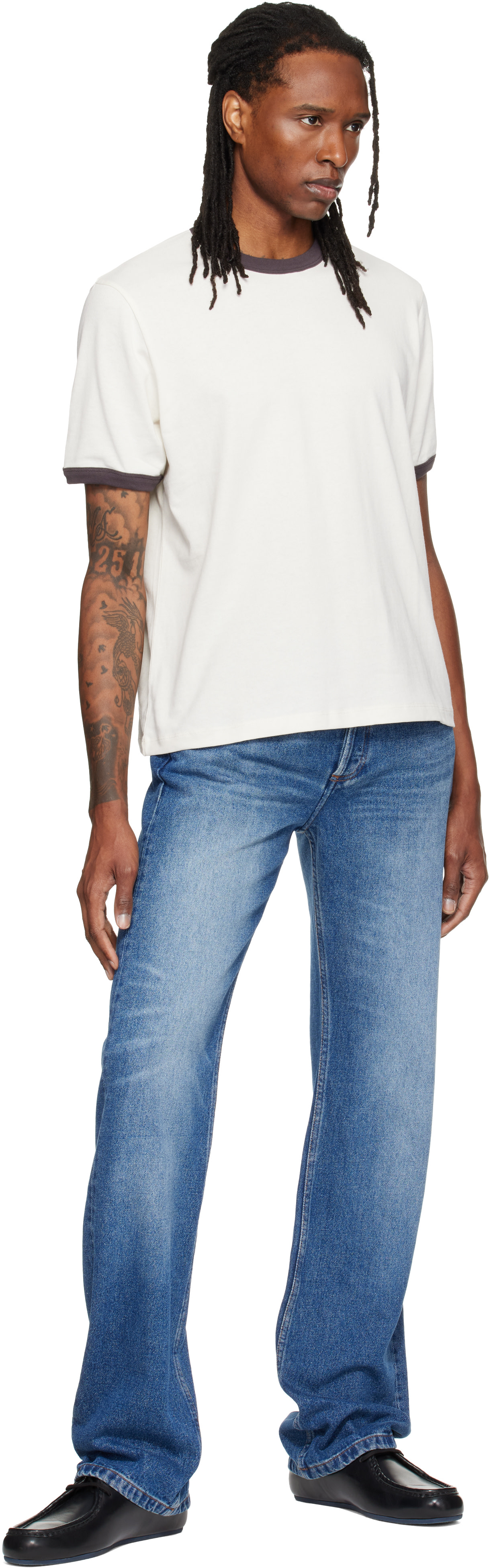 JEANERICA - Off-White Ringer T-shirt