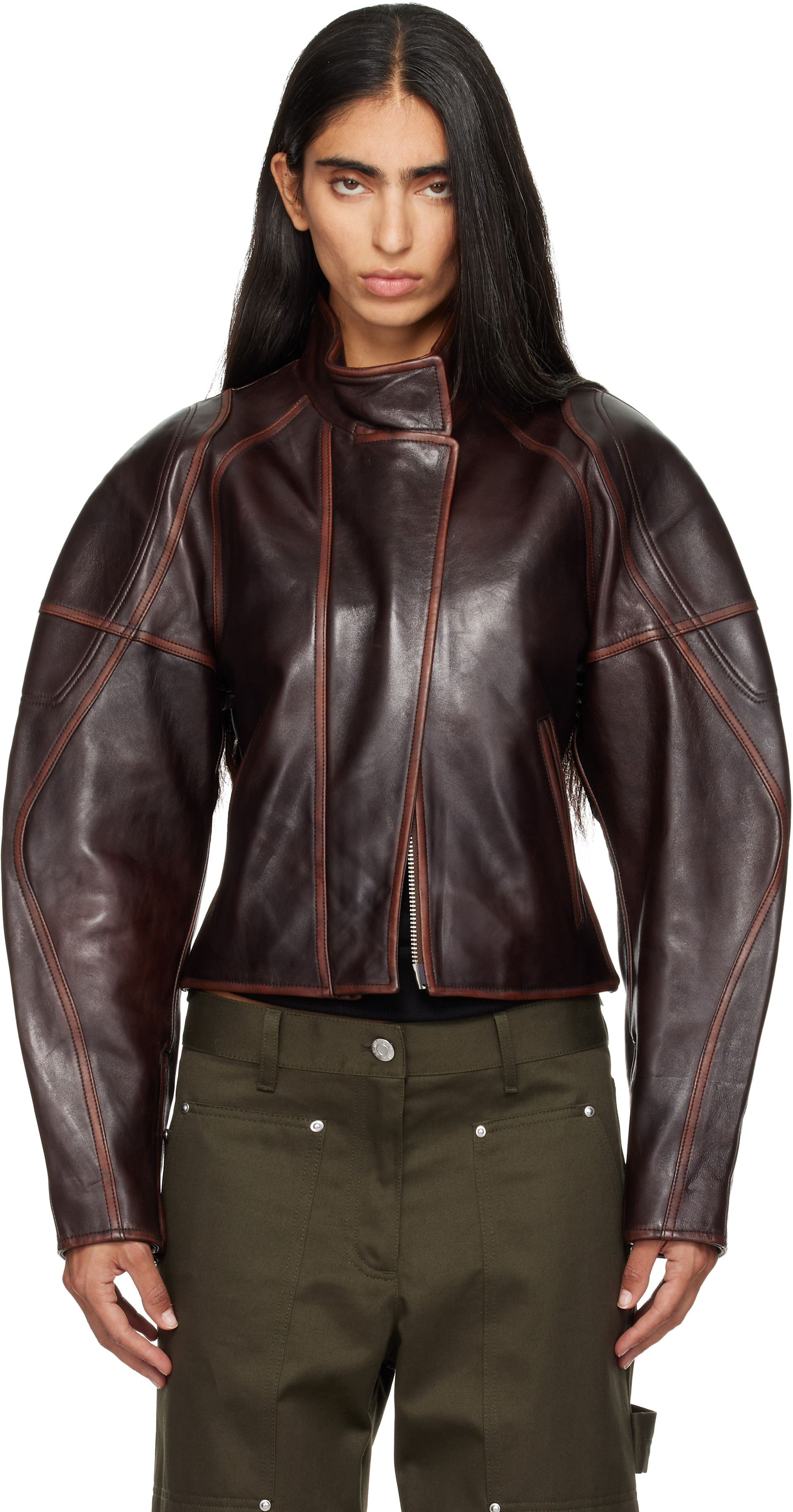 Helmut Lang - Brown Saddle Leather Jacket