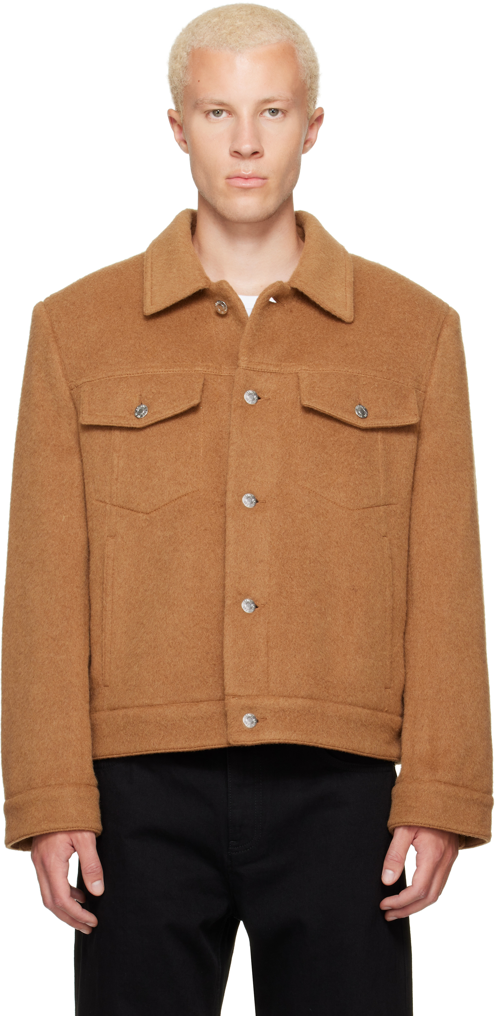 Helmut Lang - Tan Wool Trucker Jacket