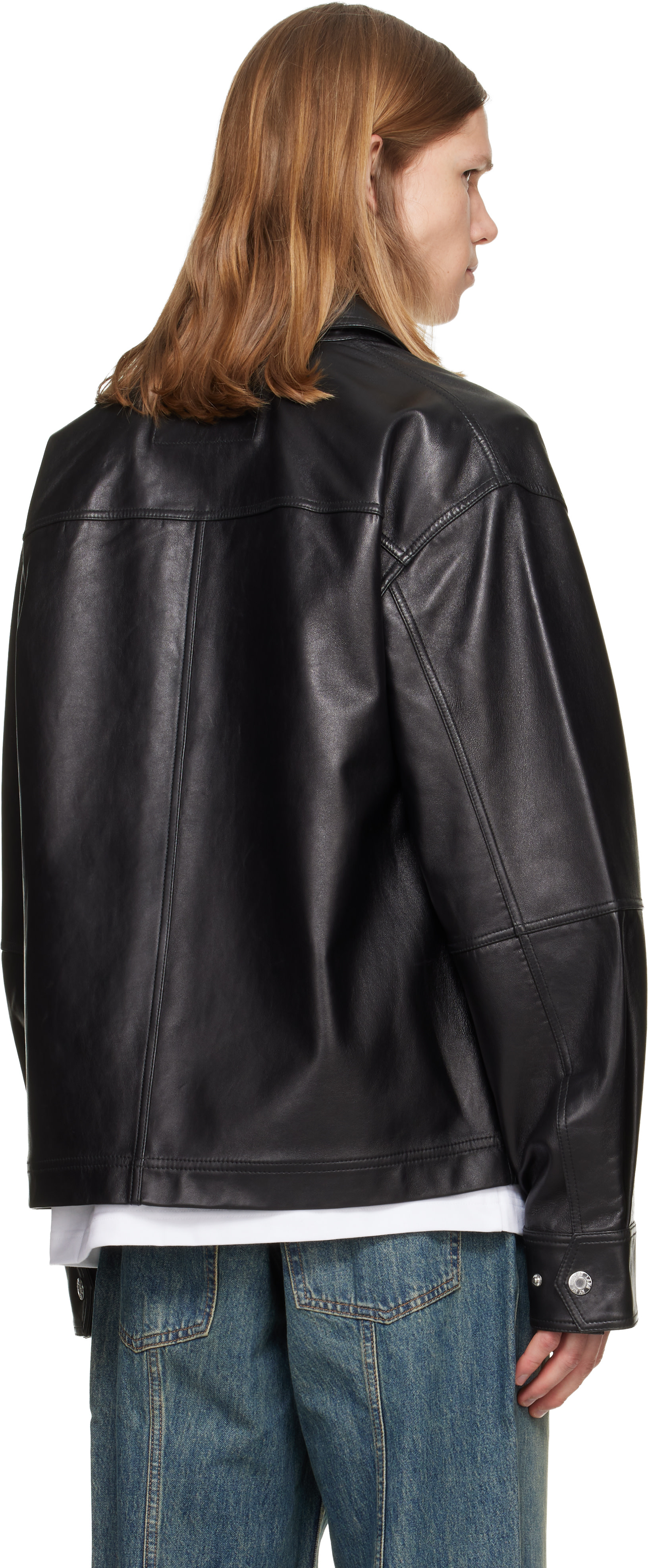 Helmut Lang - Black Bonded Leather Jacket