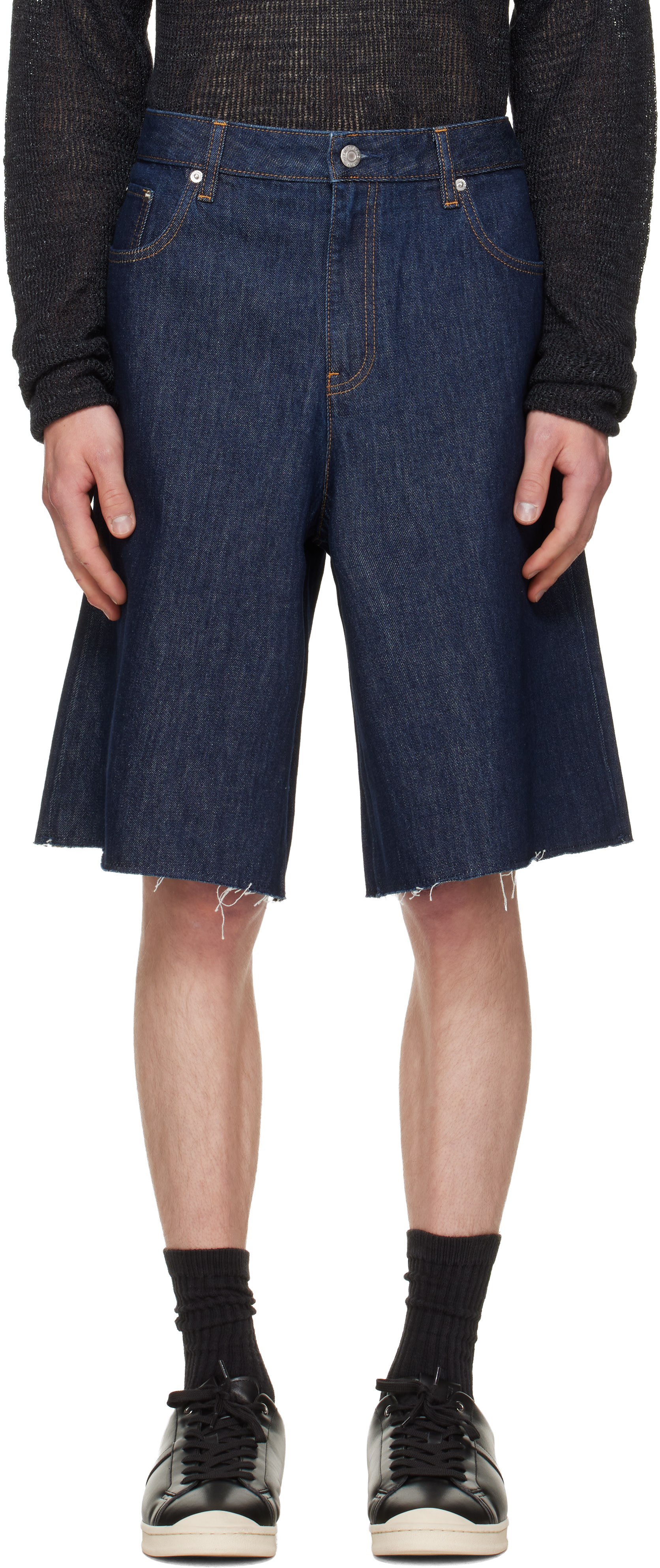Helmut Lang - Short indigo en denim