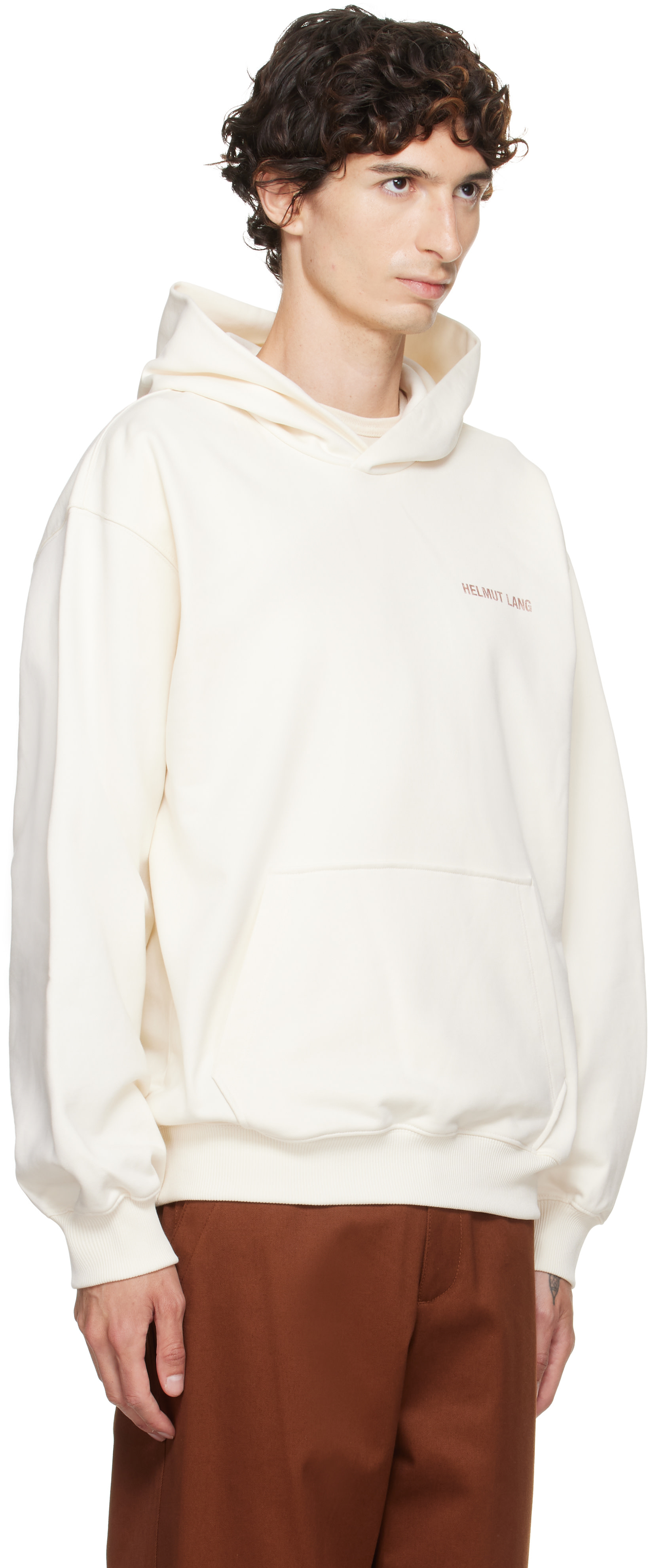 Helmut Lang - Off-White Logo Hoodie