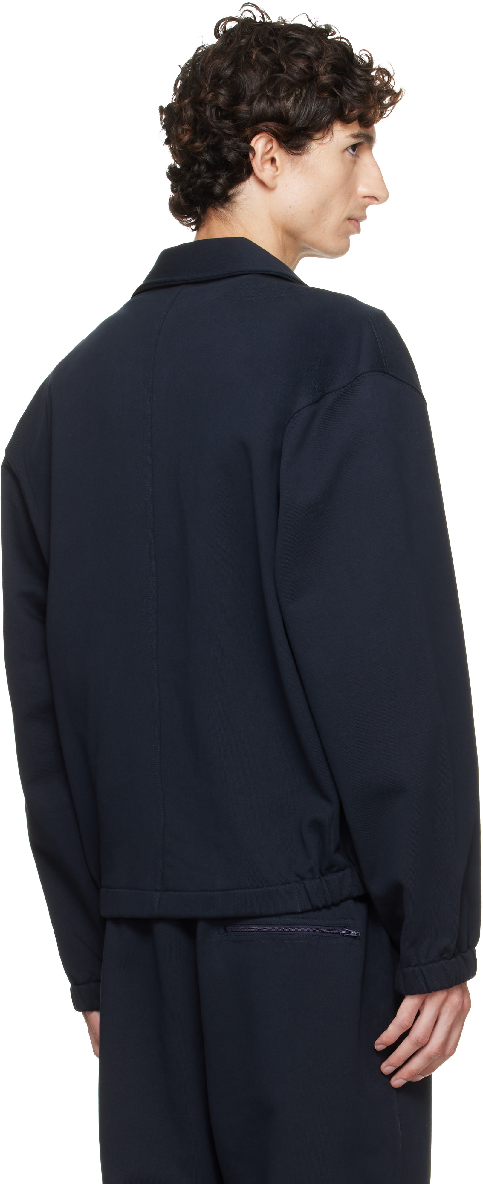 Helmut Lang - Navy Terry Zip Jacket