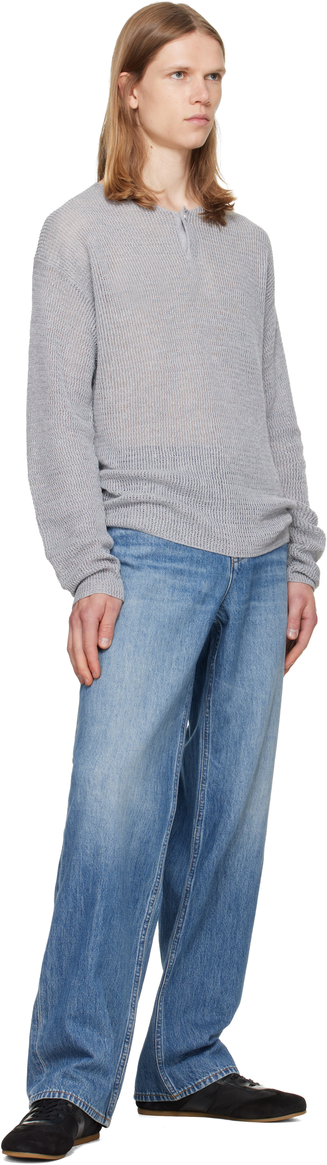 Helmut Lang - Gray Textured Henley