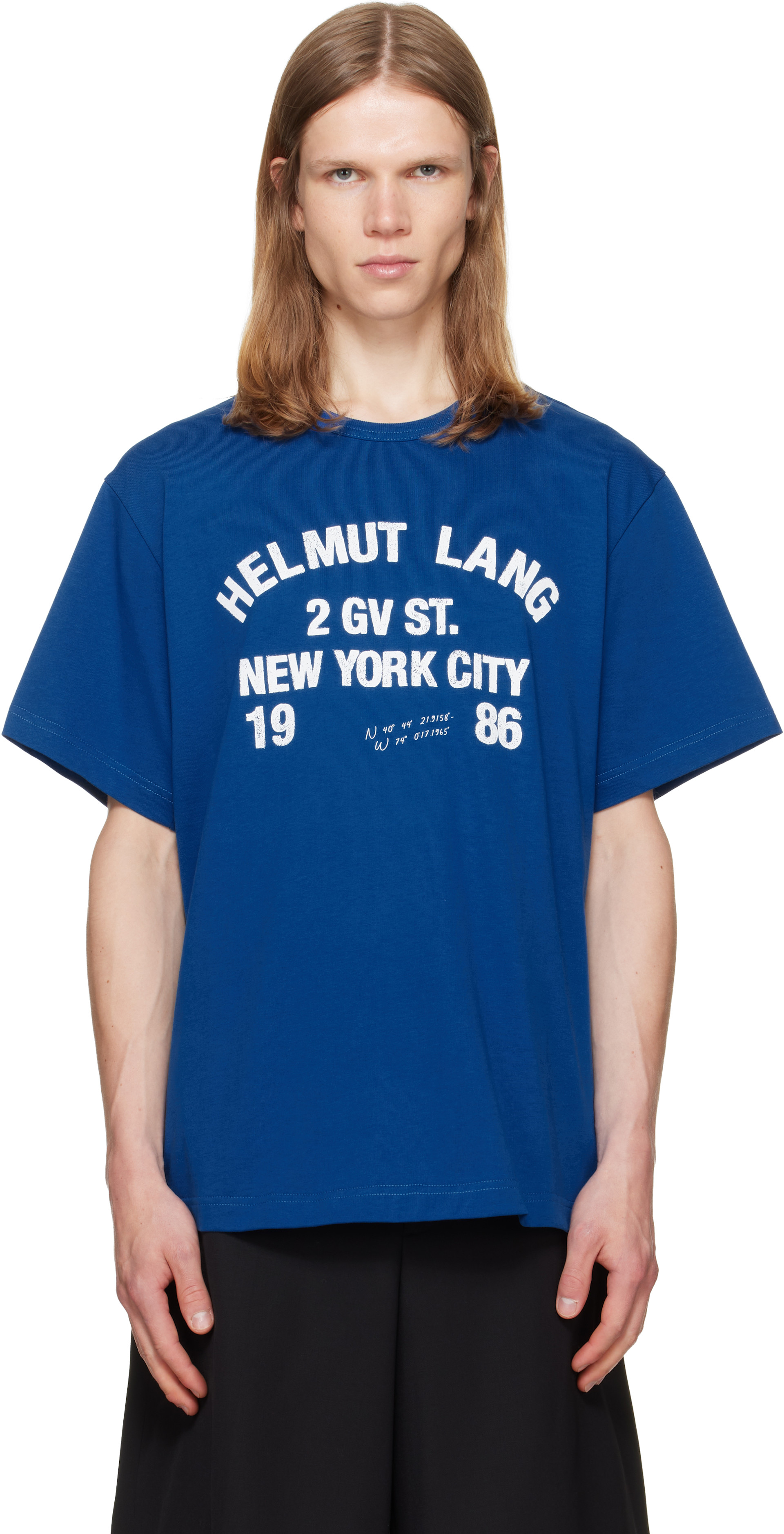 Helmut Lang - Blue Varsity T-shirt