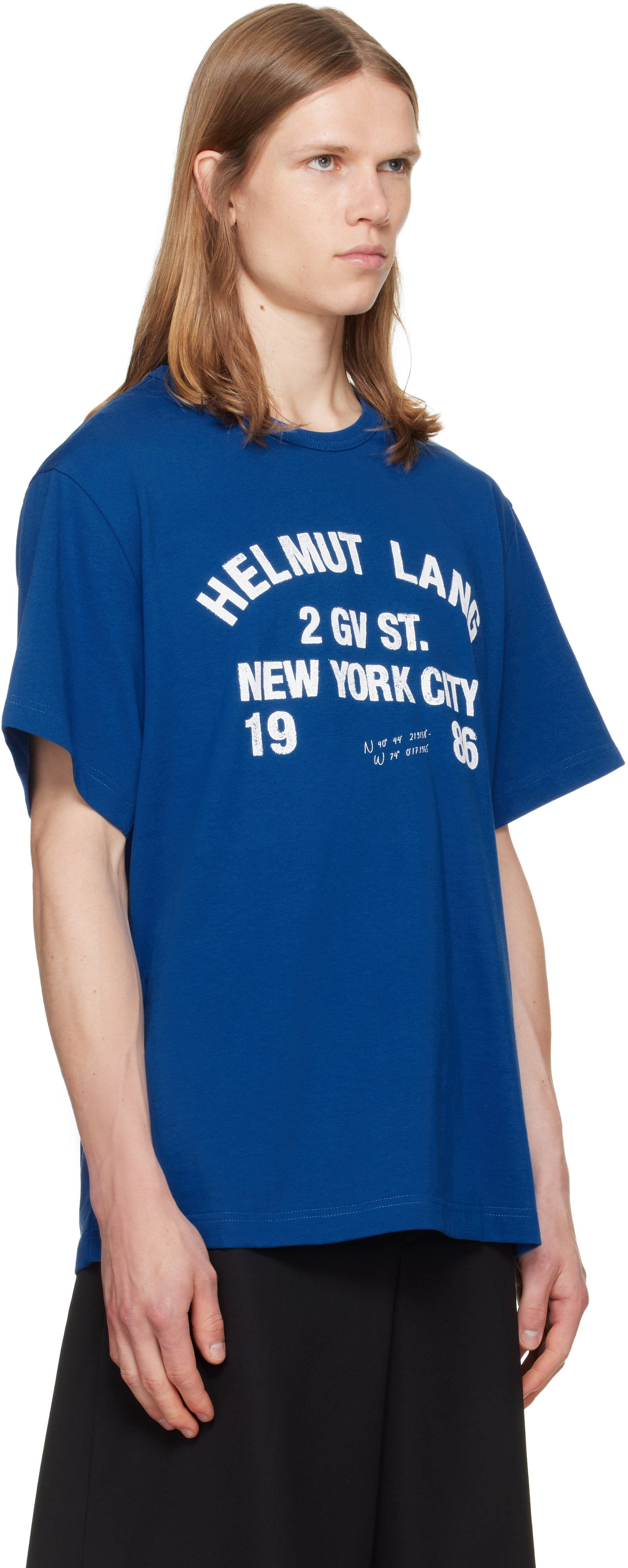Helmut Lang - Blue Varsity T-shirt