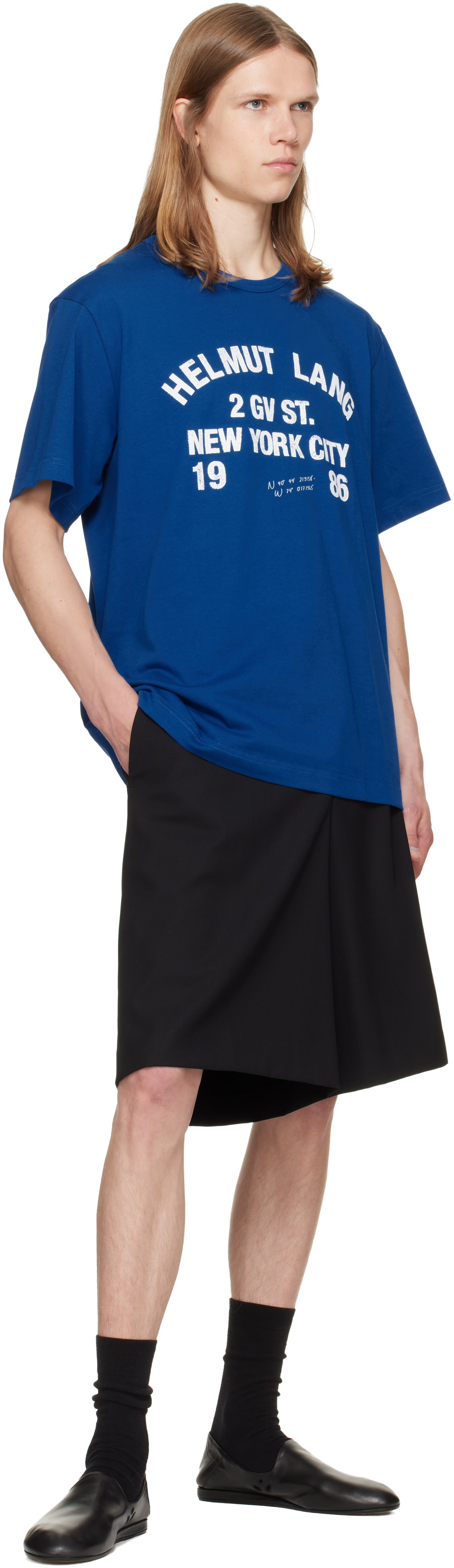 Helmut Lang - Blue Varsity T-shirt
