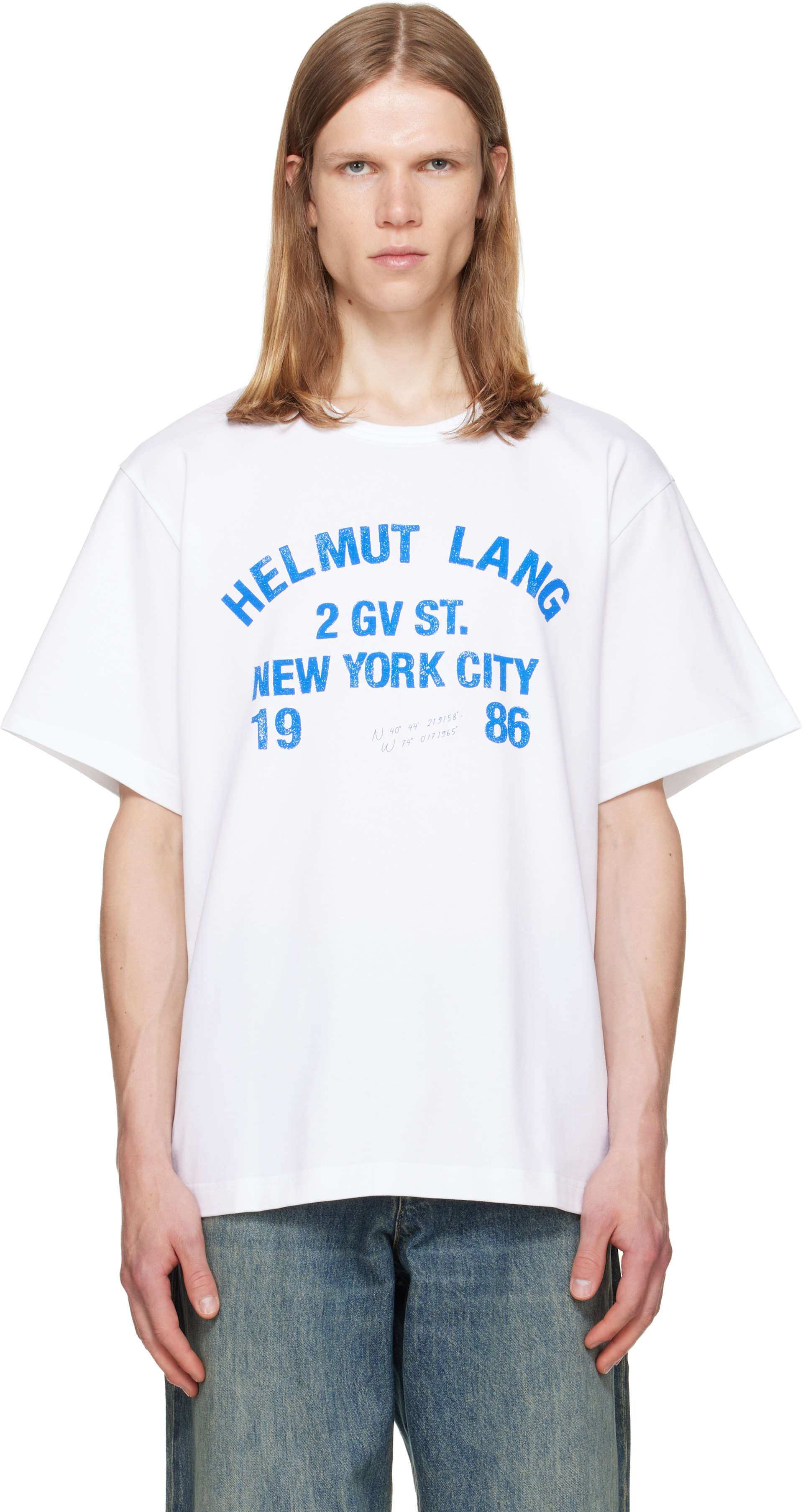 Helmut Lang - White Varsity T-shirt