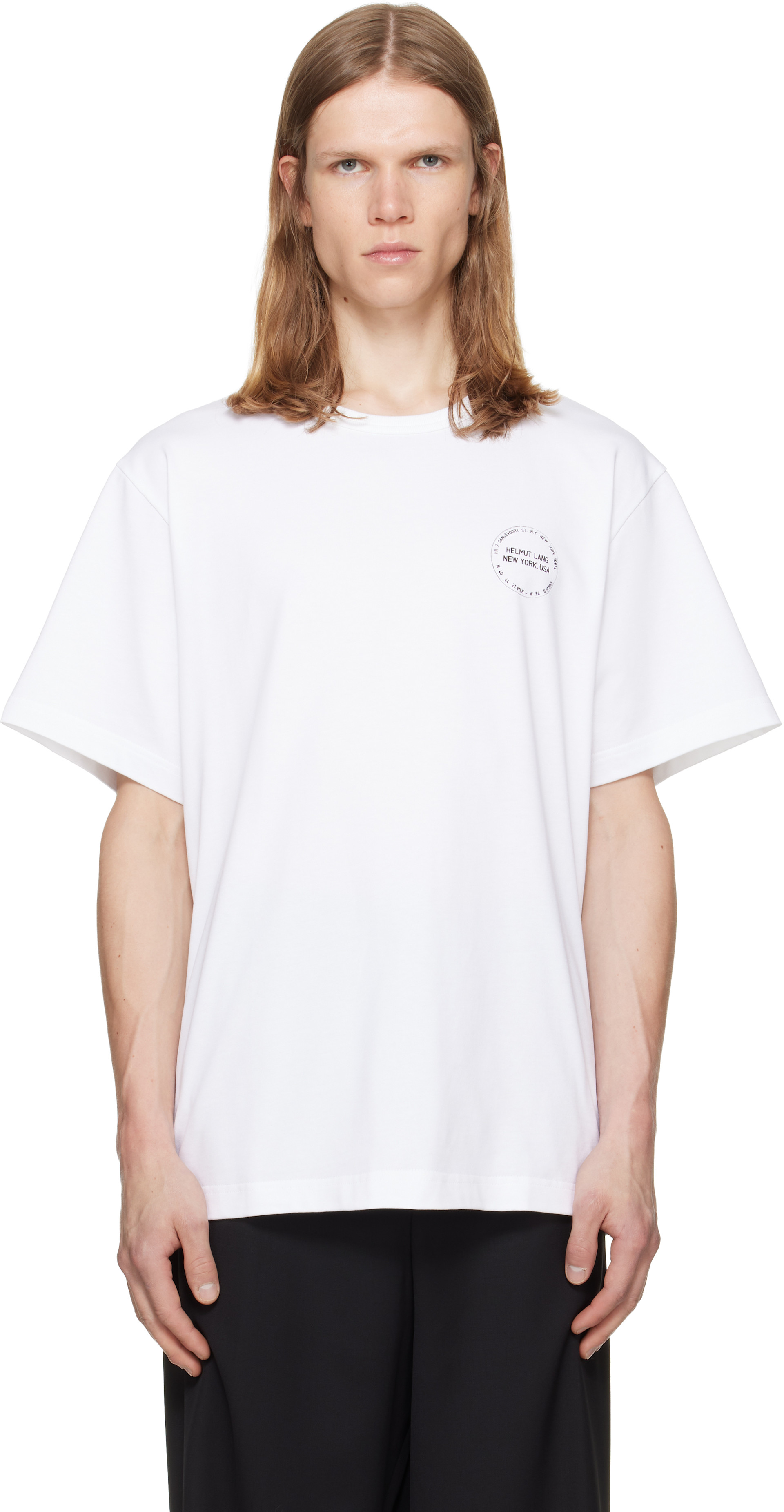 Helmut Lang - T-shirt blanc à logo
