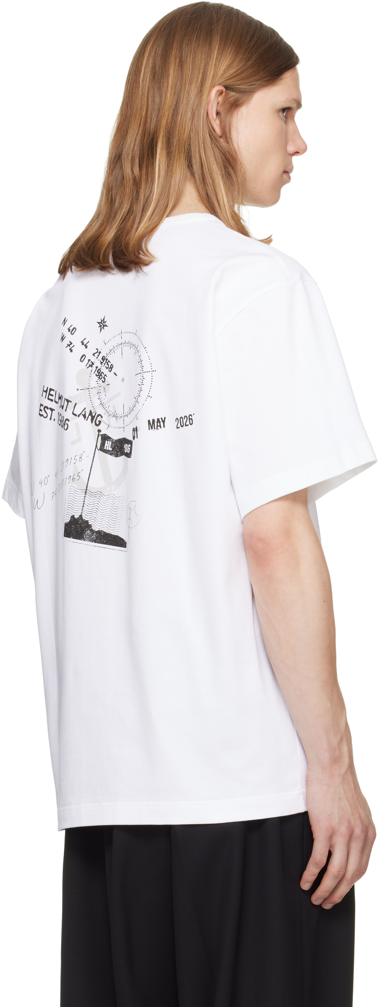 Helmut Lang - T-shirt blanc à logo