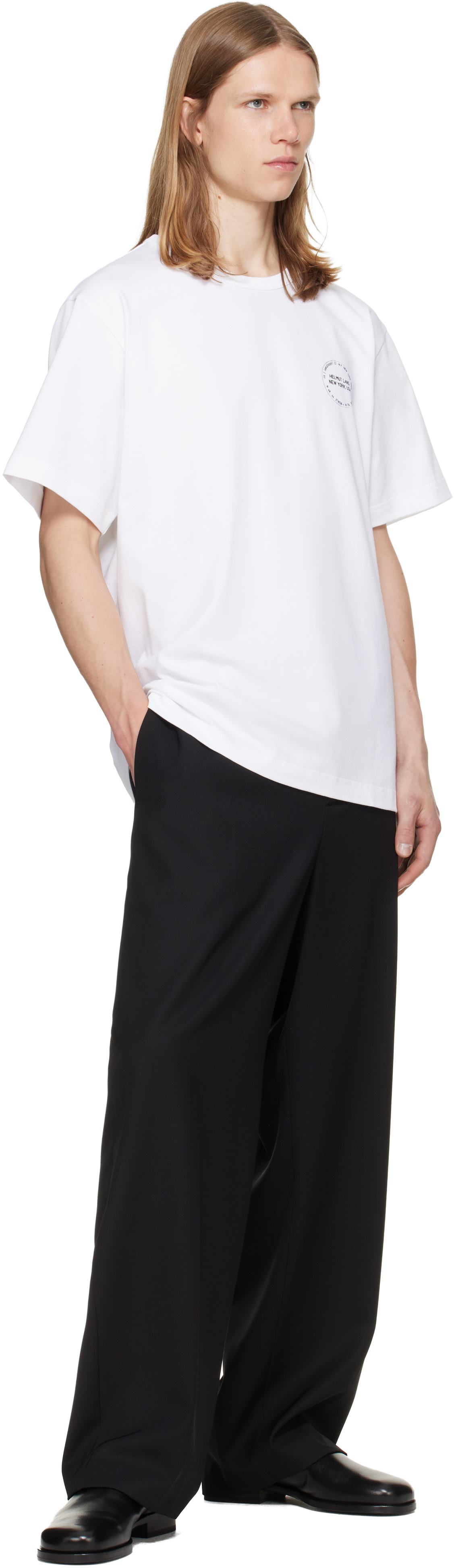 Helmut Lang - T-shirt blanc à logo