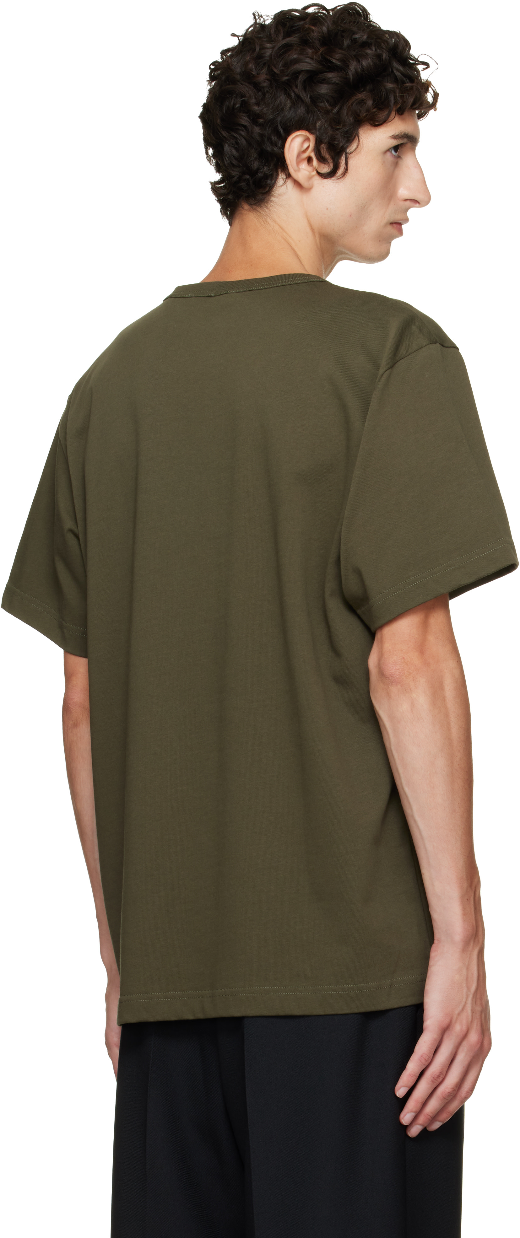 Helmut Lang - グリーン スモールロゴ Tシャツ