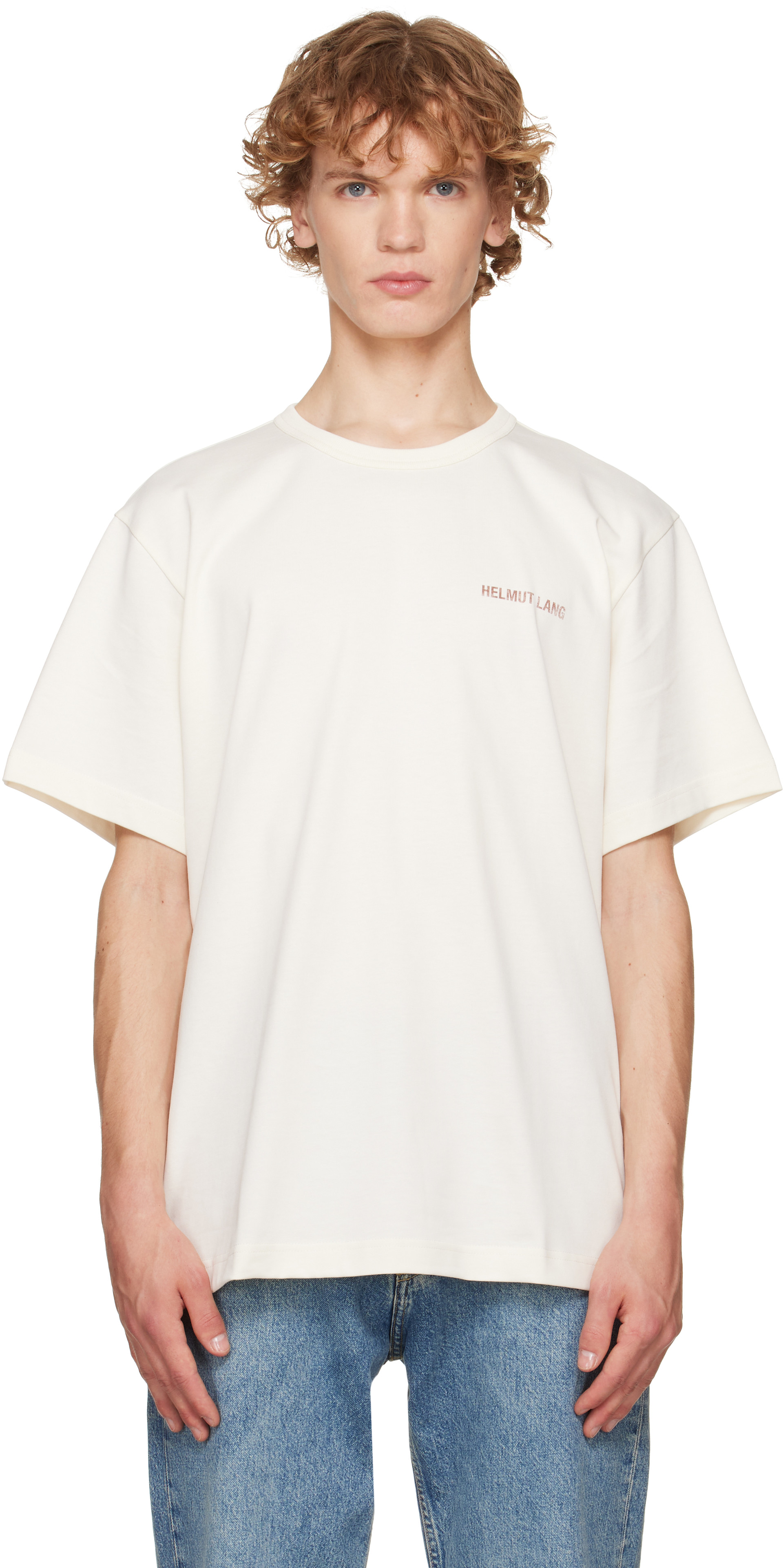 Helmut Lang - Off-White Logo T-shirt