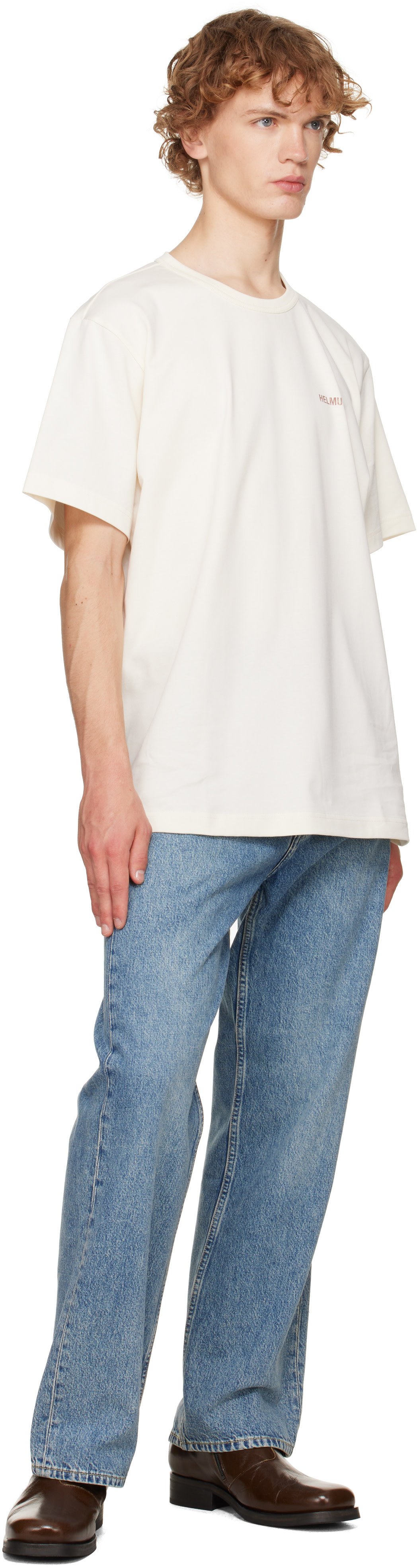 Helmut Lang - Off-White Logo T-shirt