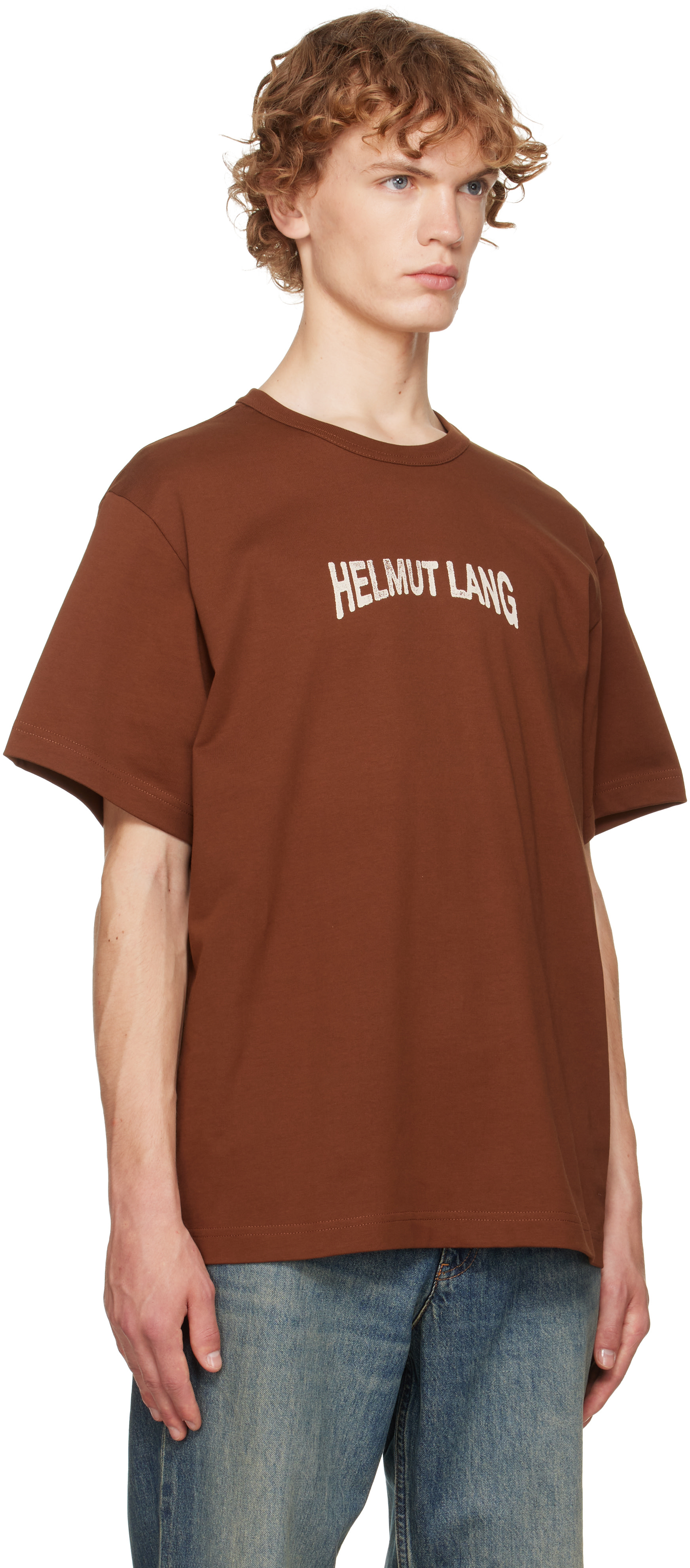 Helmut Lang - 브라운 티켓 티셔츠