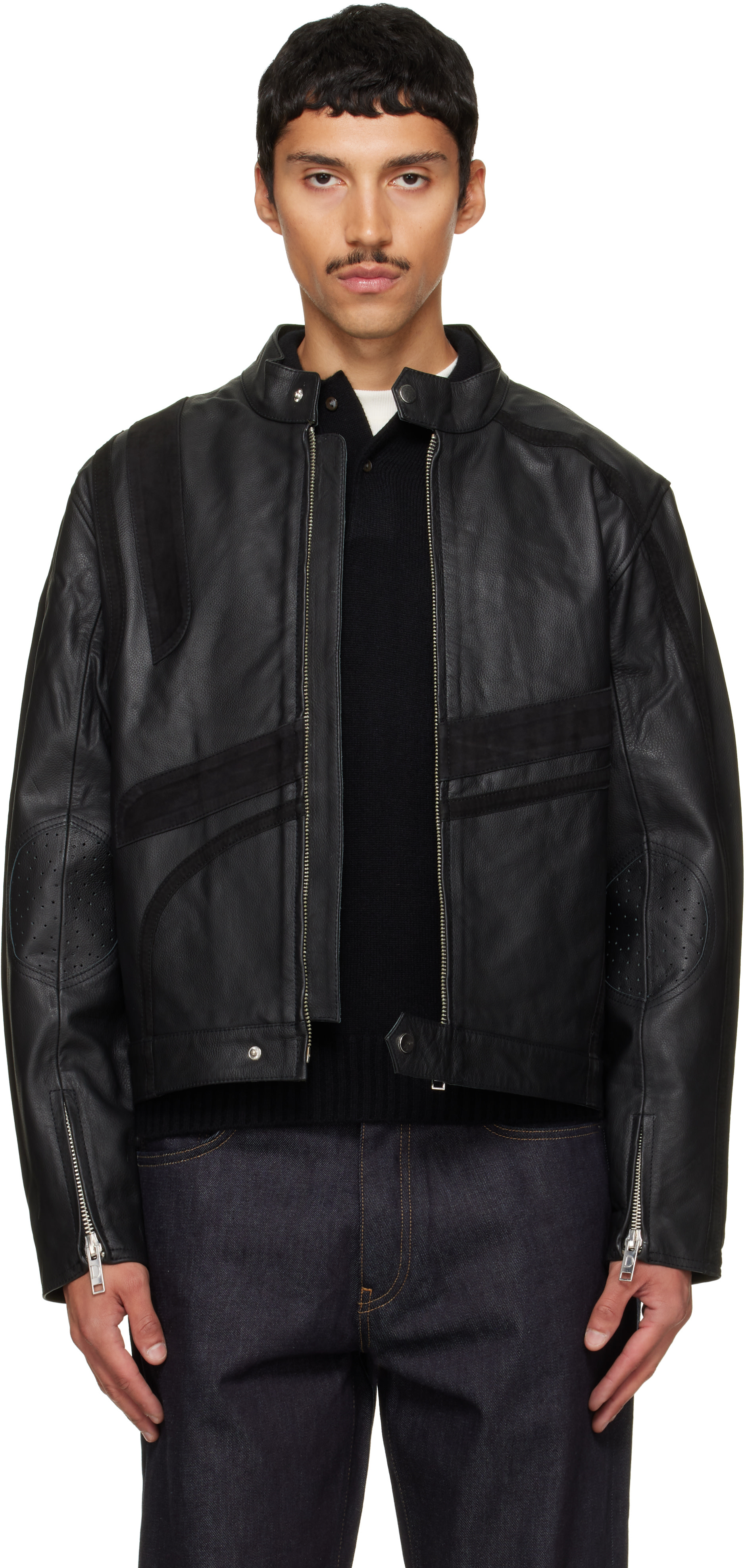Deadwood - Black Hiro Leather Moto Jacket
