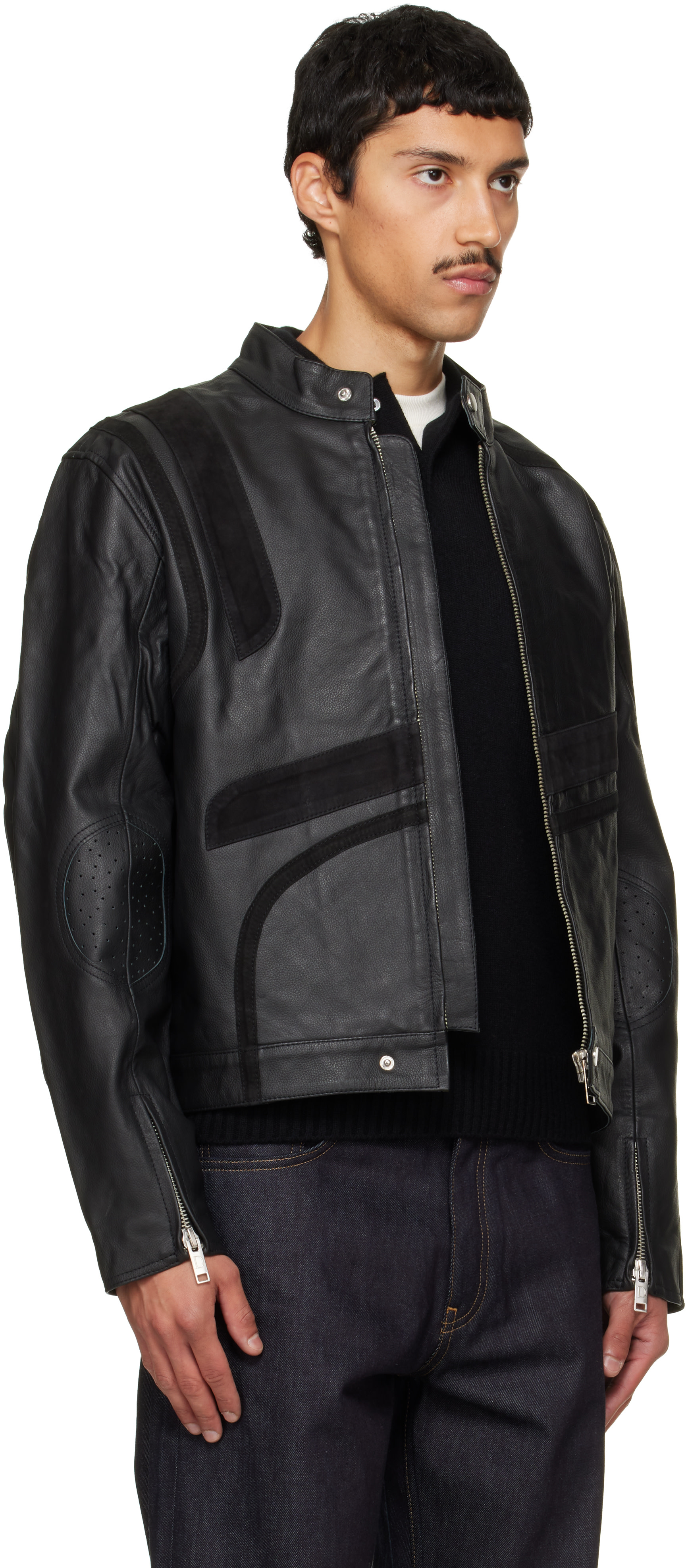 Deadwood - Black Hiro Leather Moto Jacket