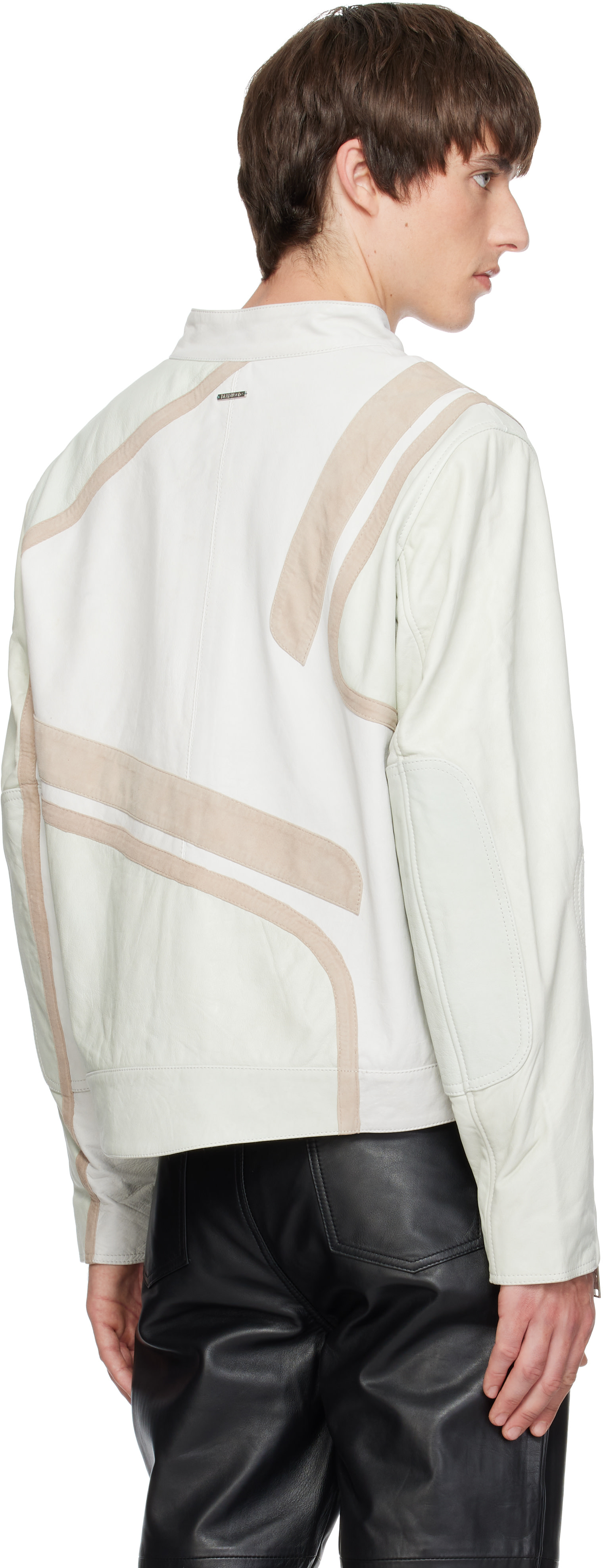 Deadwood - Off-White Hiro Leather Moto Jacket