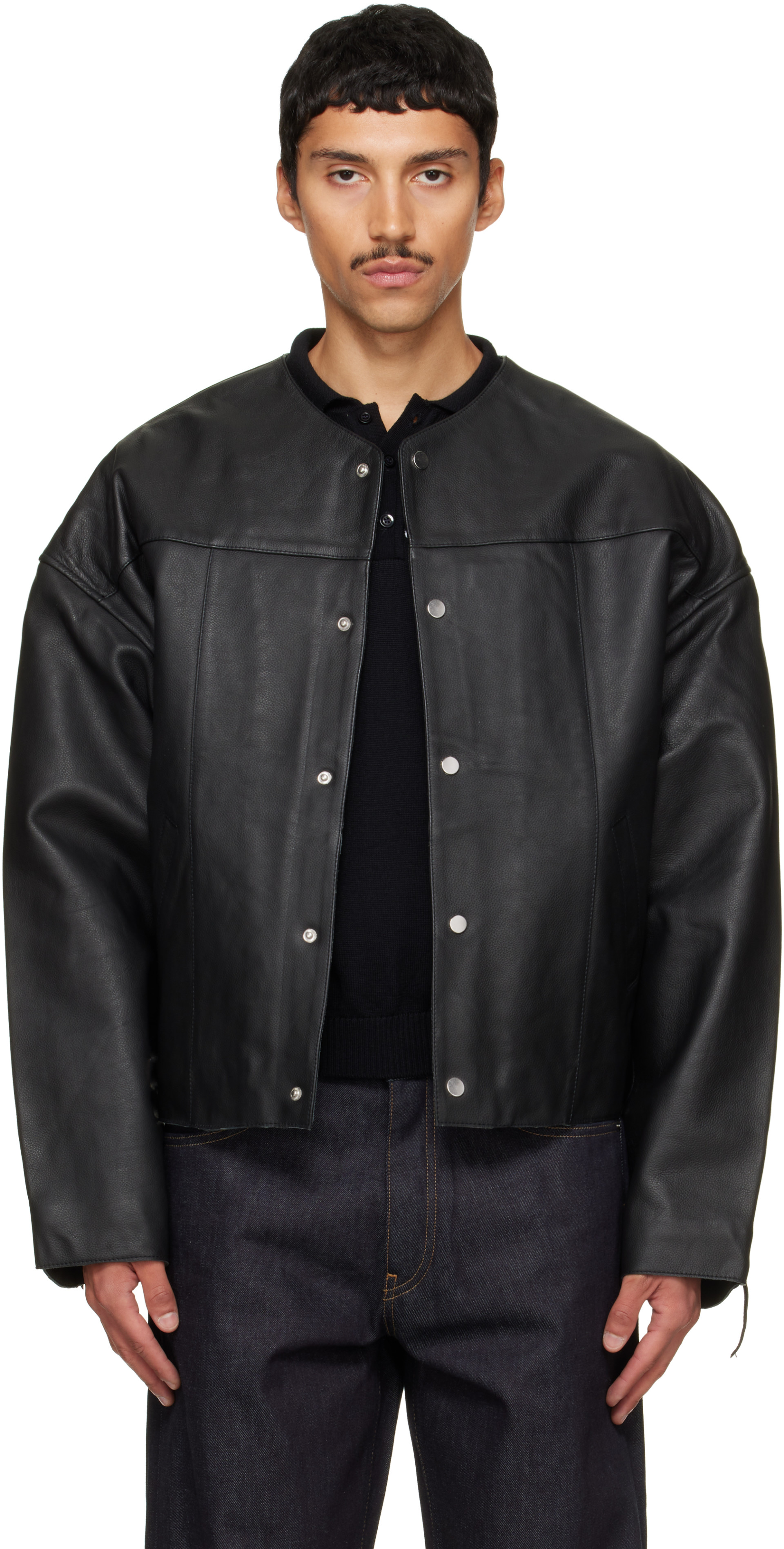 Deadwood - Black Canoo Oversized Leather Jacket