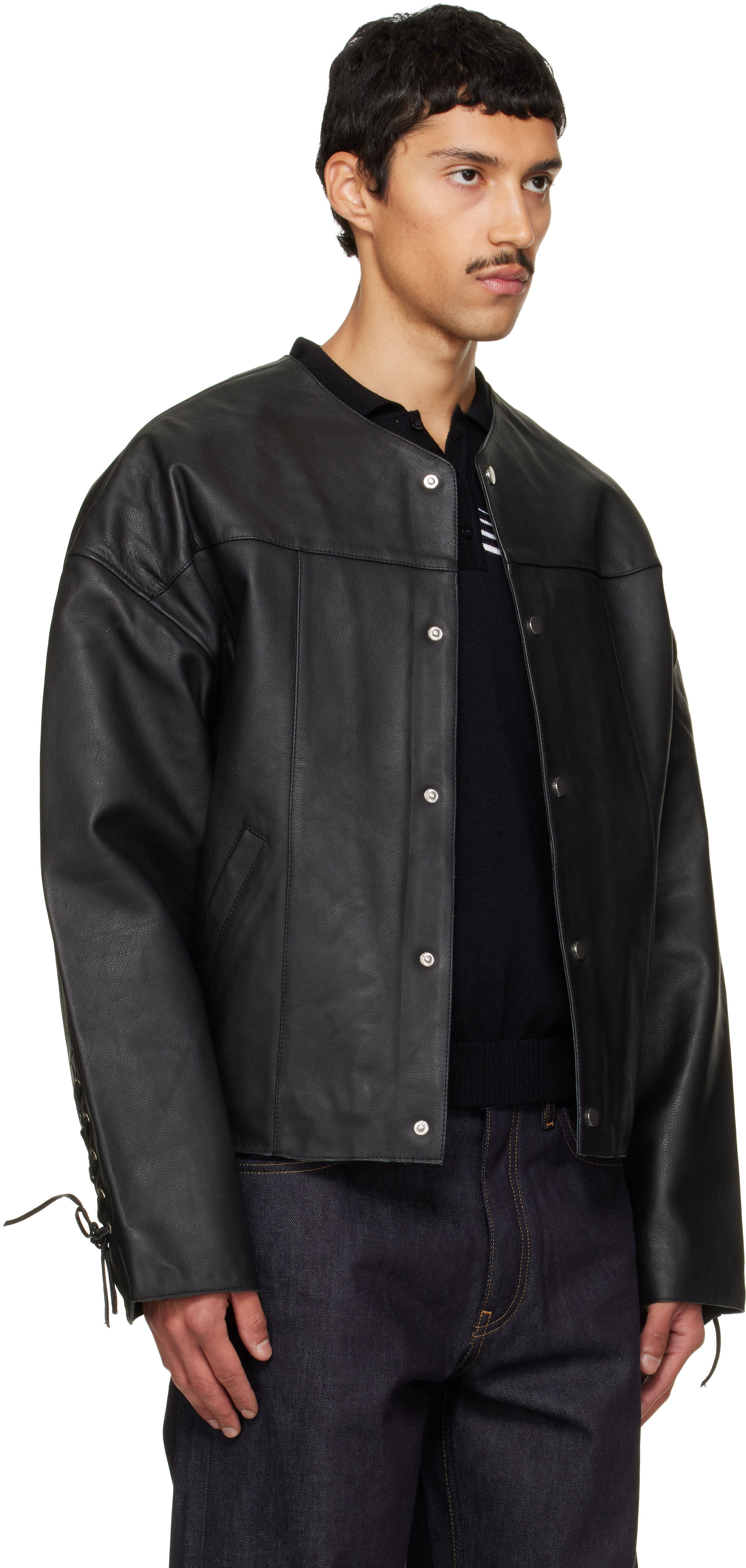 Deadwood - Black Canoo Oversized Leather Jacket