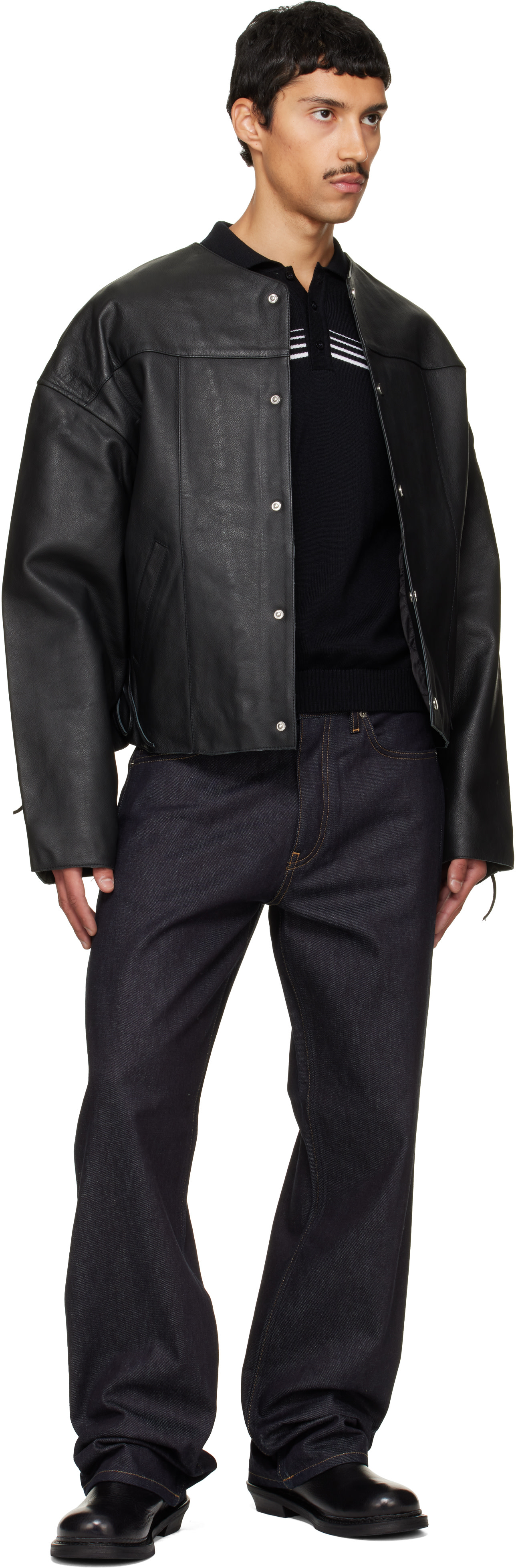 Deadwood - Black Canoo Oversized Leather Jacket