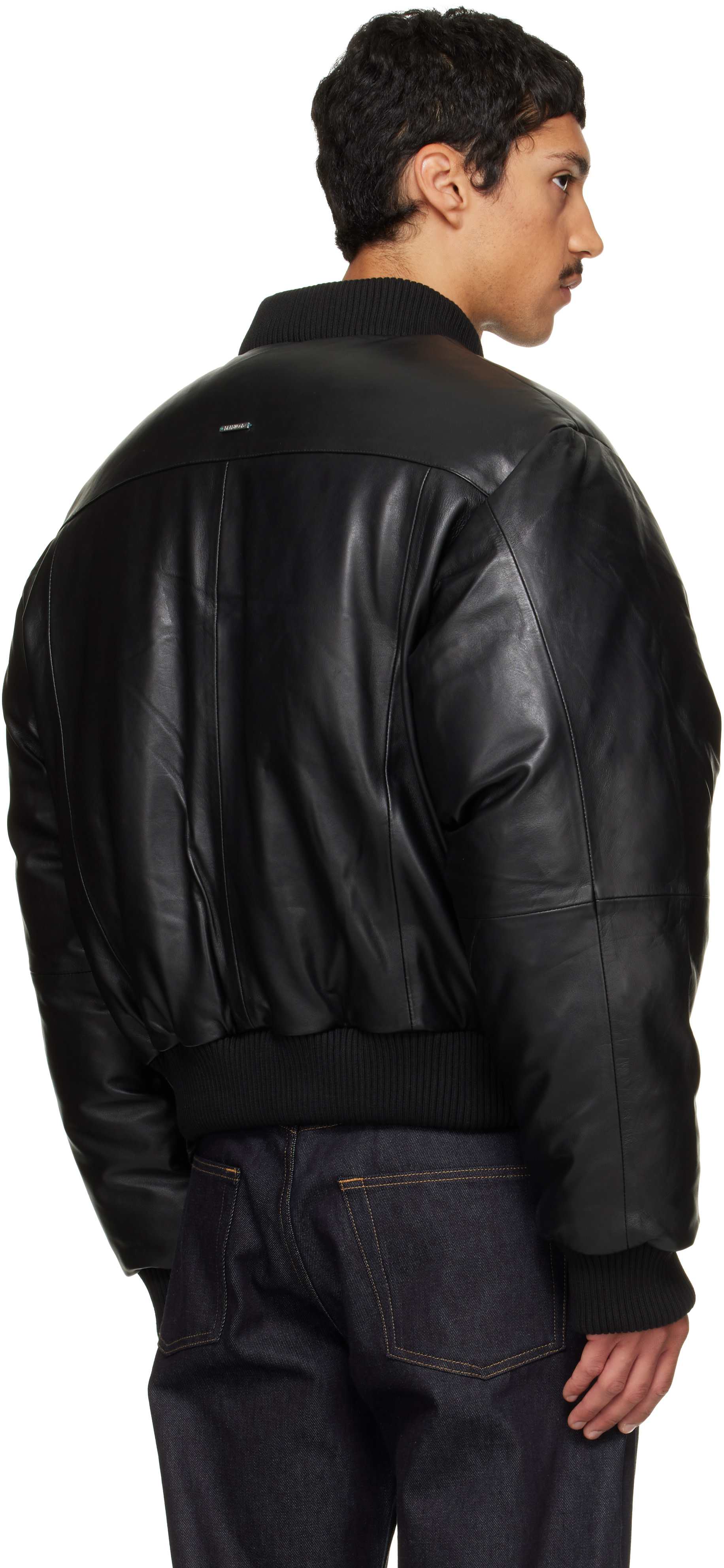 Deadwood - Black Bofinger Oversized Padded Leather Jacket