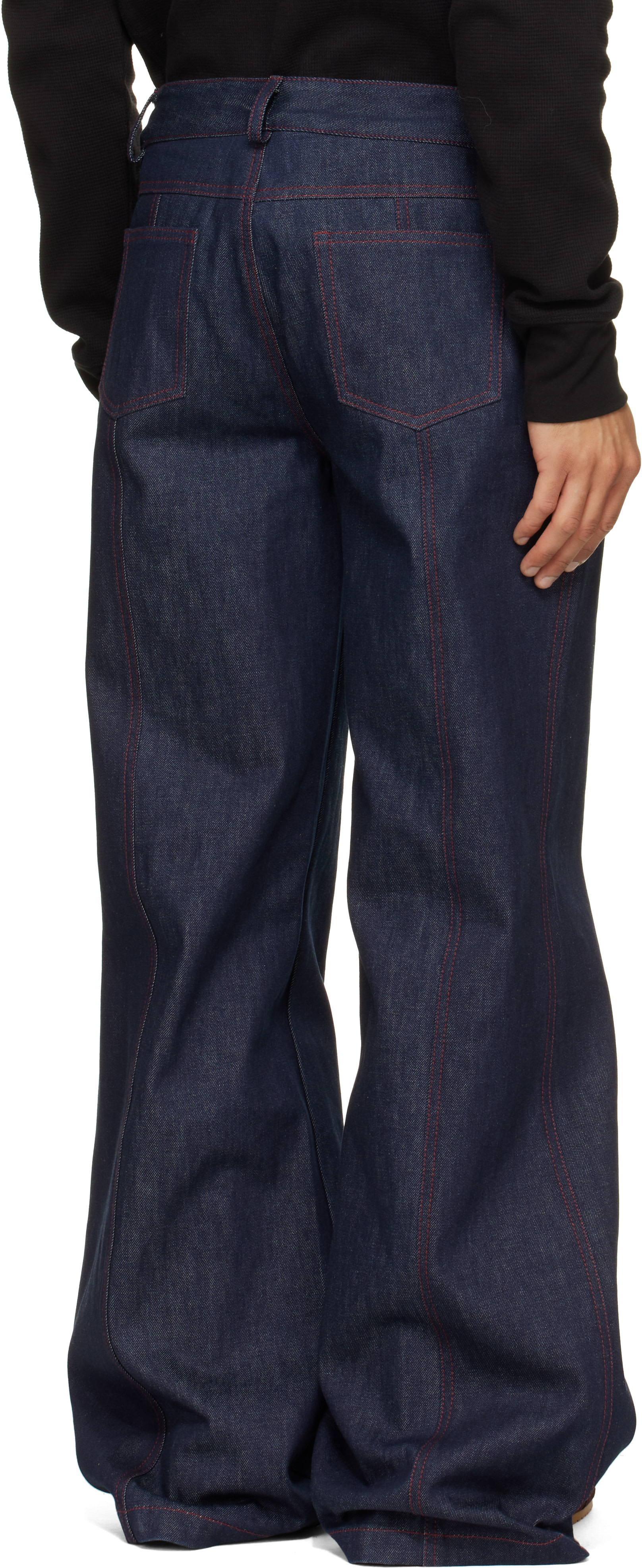 Deadwood - Jean ample Progress bleu marine en denim