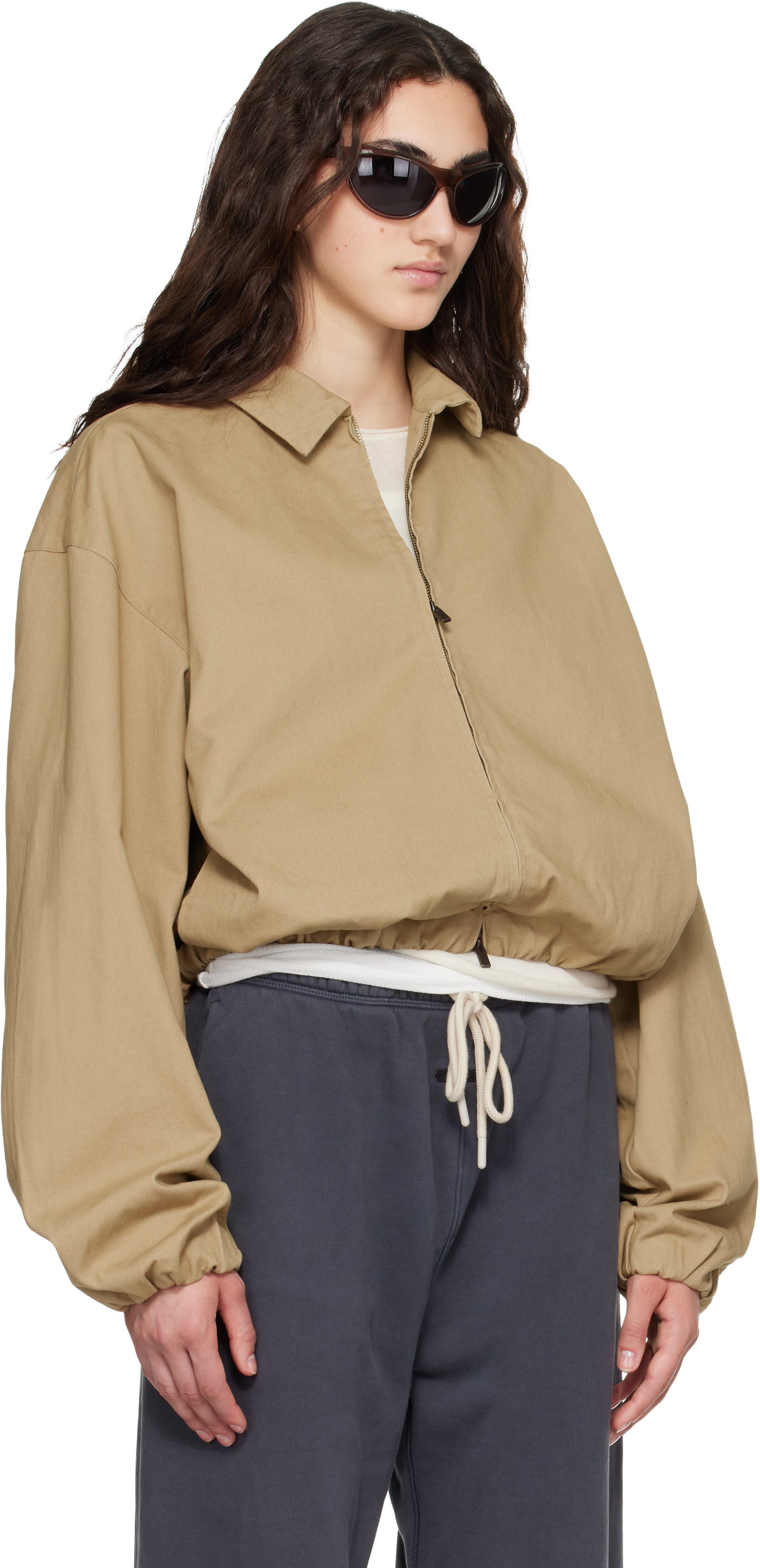 Fear of God ESSENTIALS - Beige Full Zip Work Jacket